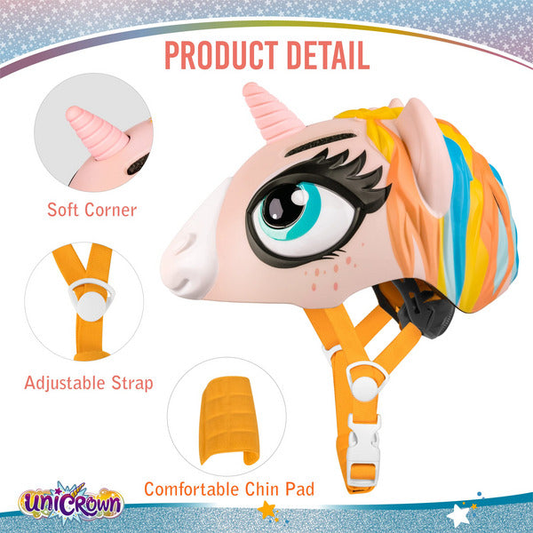 ANIMILES Kids Helmet, 3D Unicorn 3D Shark Bike Helmet For Girl