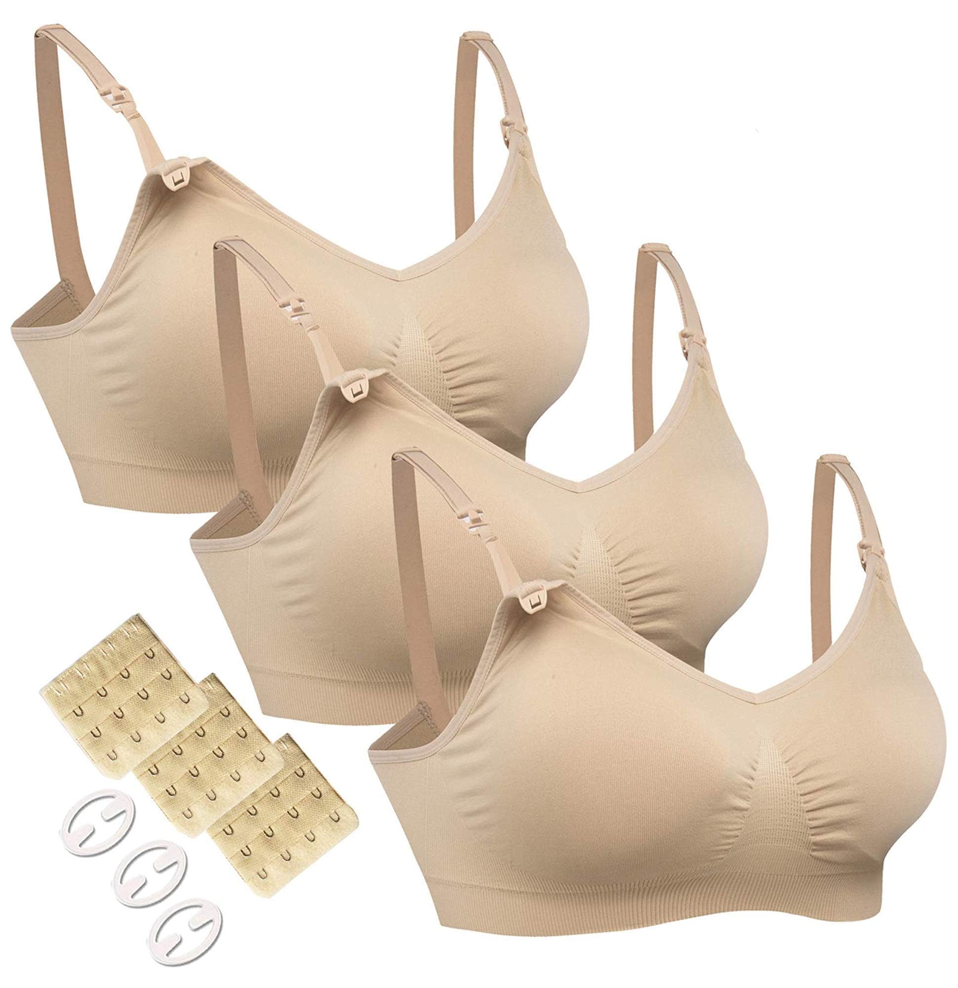 Maternity Nursing Bras 3 Pack - Beige S-image-40184066-e441-46ad-91bd-e6699b3f9065-112180