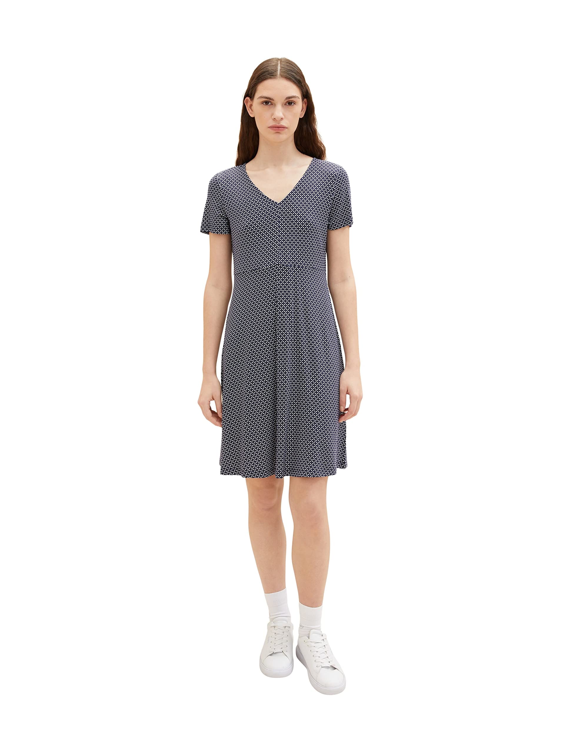 Women's Geometrical Print Dress - Navy 6-image-c2e80c59-a432-4ad6-bdc9-468a94afc1cf-112056