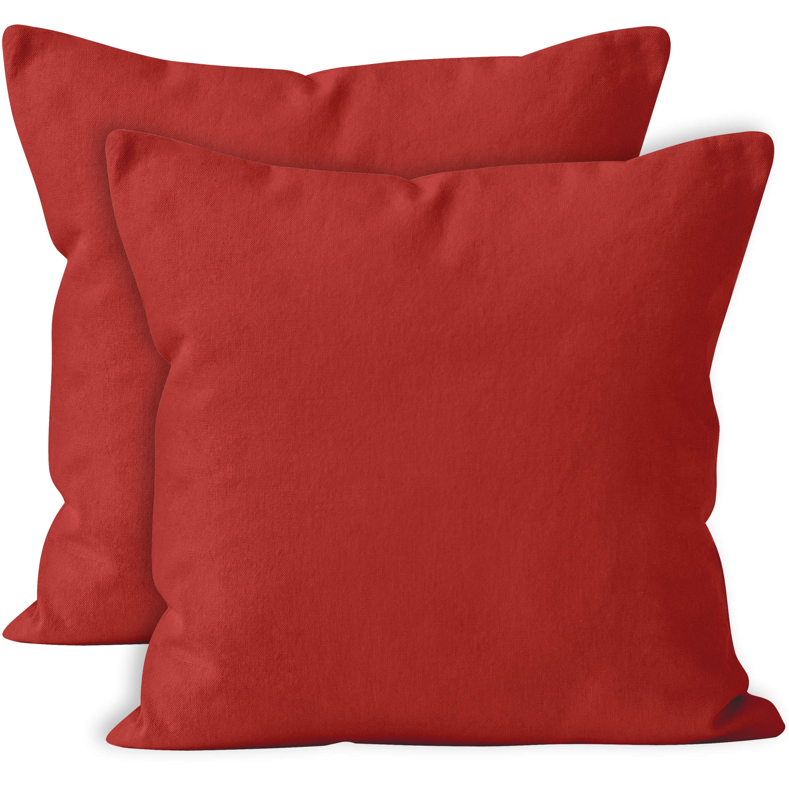 Cotton Throw Pillow Covers Set of 2 - Brick 45x45 cm-image-d4047029-099c-47f9-b372-8644639b1ce6-95436