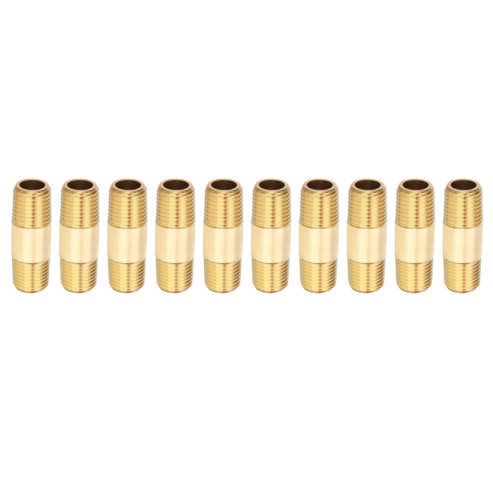 Brass Pipe Fitting Long Nipple Pack of 25 - Brass Tone 1/4-image-509d2e5c-3a9c-4fbd-96b3-f92cfe21b173-98595