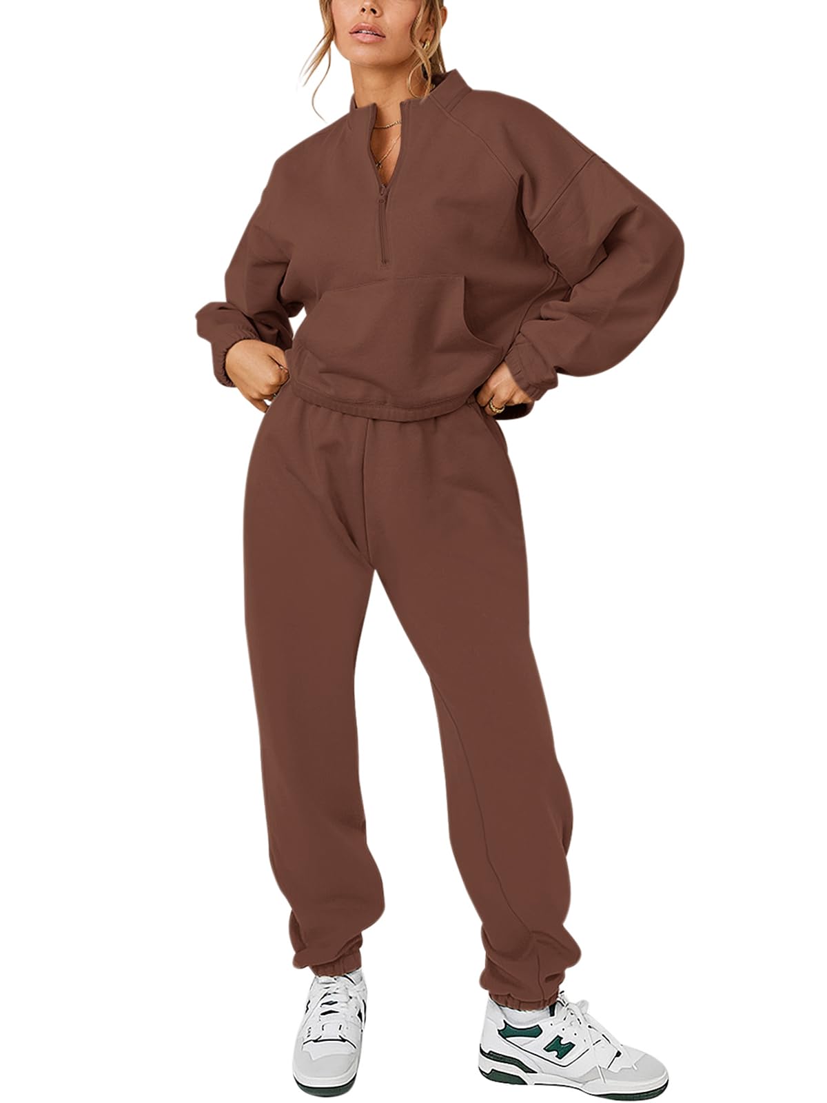 Women's Cotton Tracksuit Set - Coffee XL-image-cea7f35b-20a6-46d9-8237-dc8b305446bc-94062