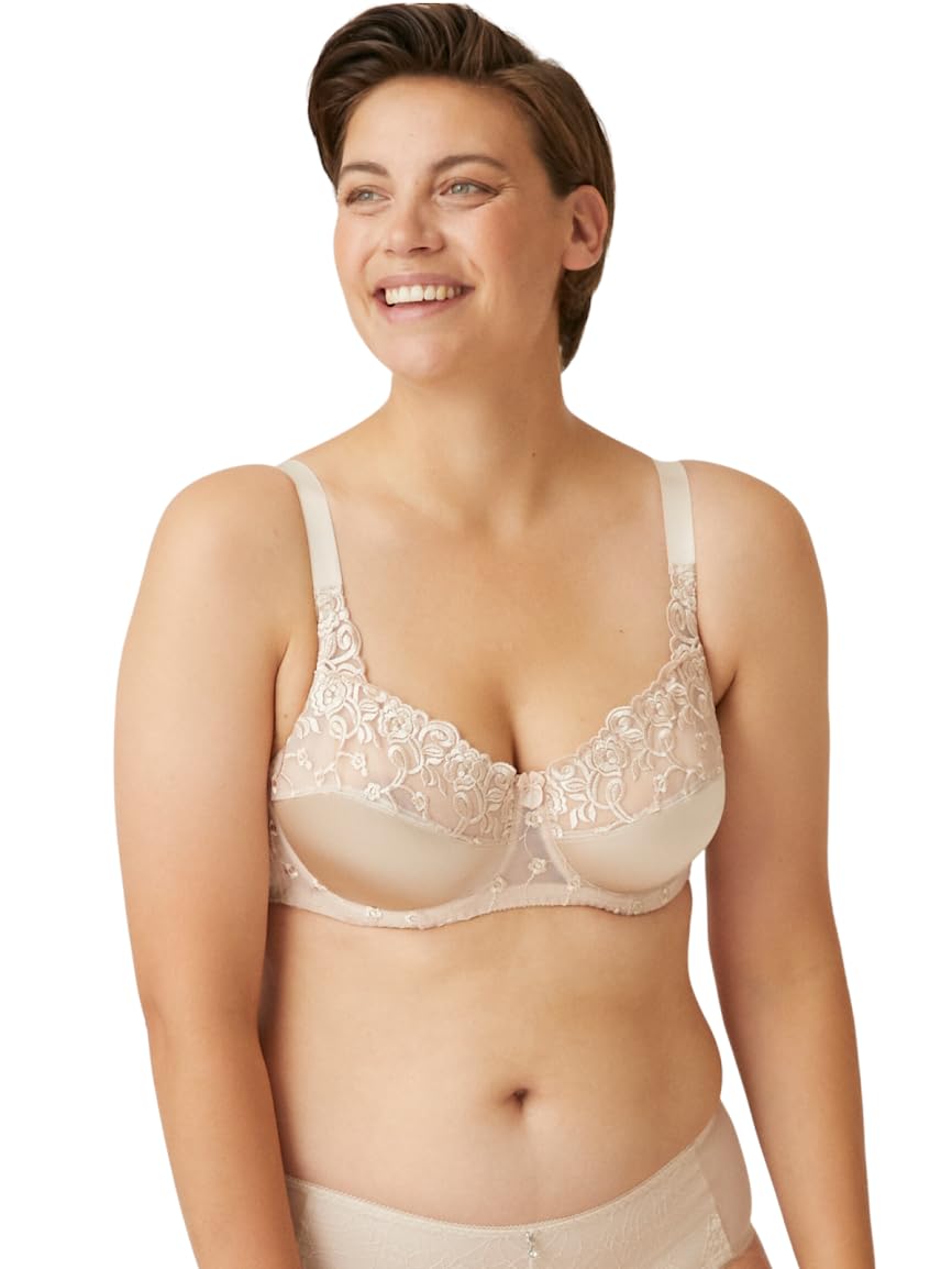Naturana Light Beige 38C Women's Underwired Full Cup Bra with Embroidery Details-image-b469c1c2-6636-4377-b36b-a920f10a5360-55087