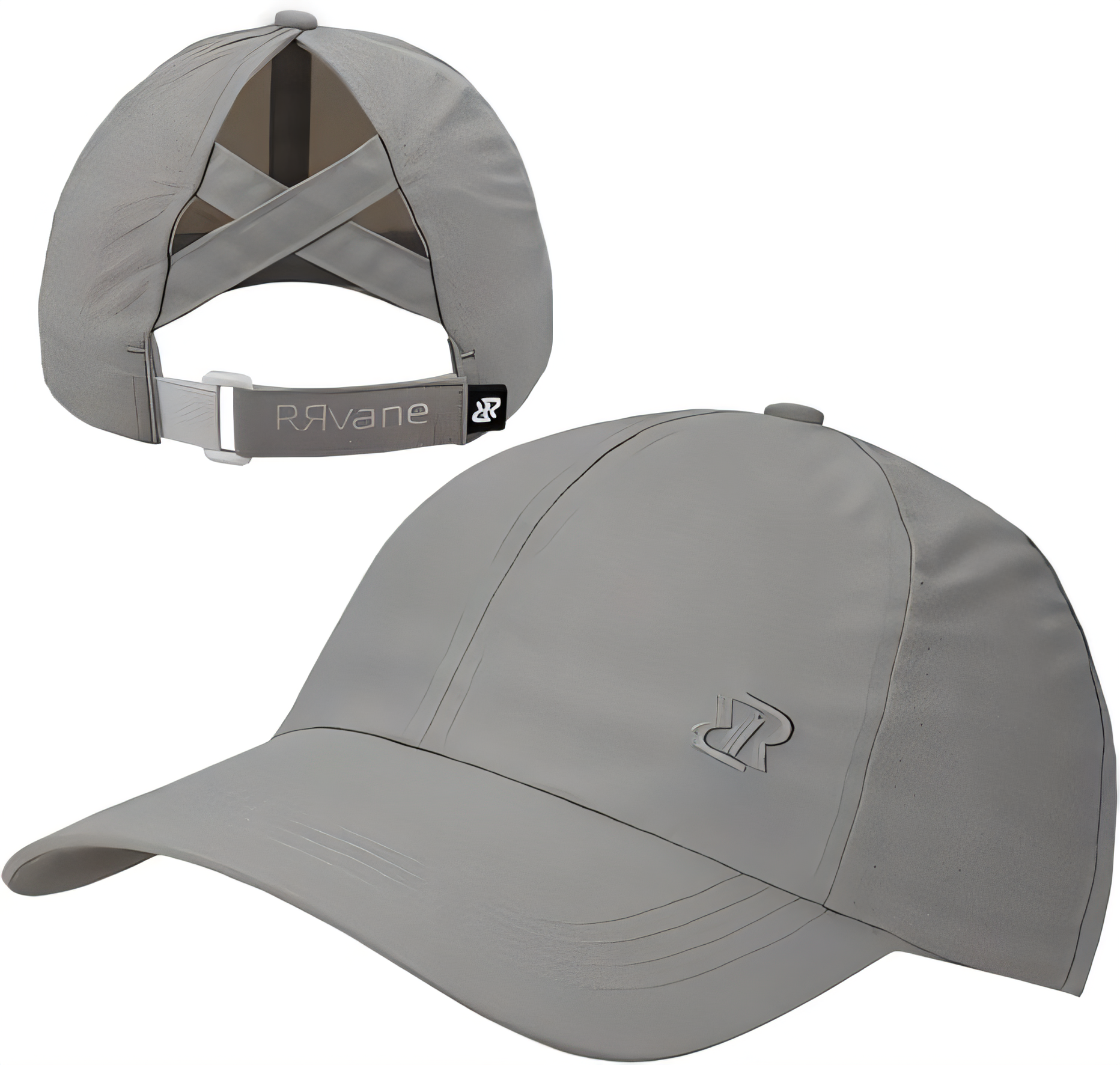 Light Grey Criss Cross Ponytail Baseball Cap-image-ffb5d6b7-fd05-483c-b603-8c7717693073-61679