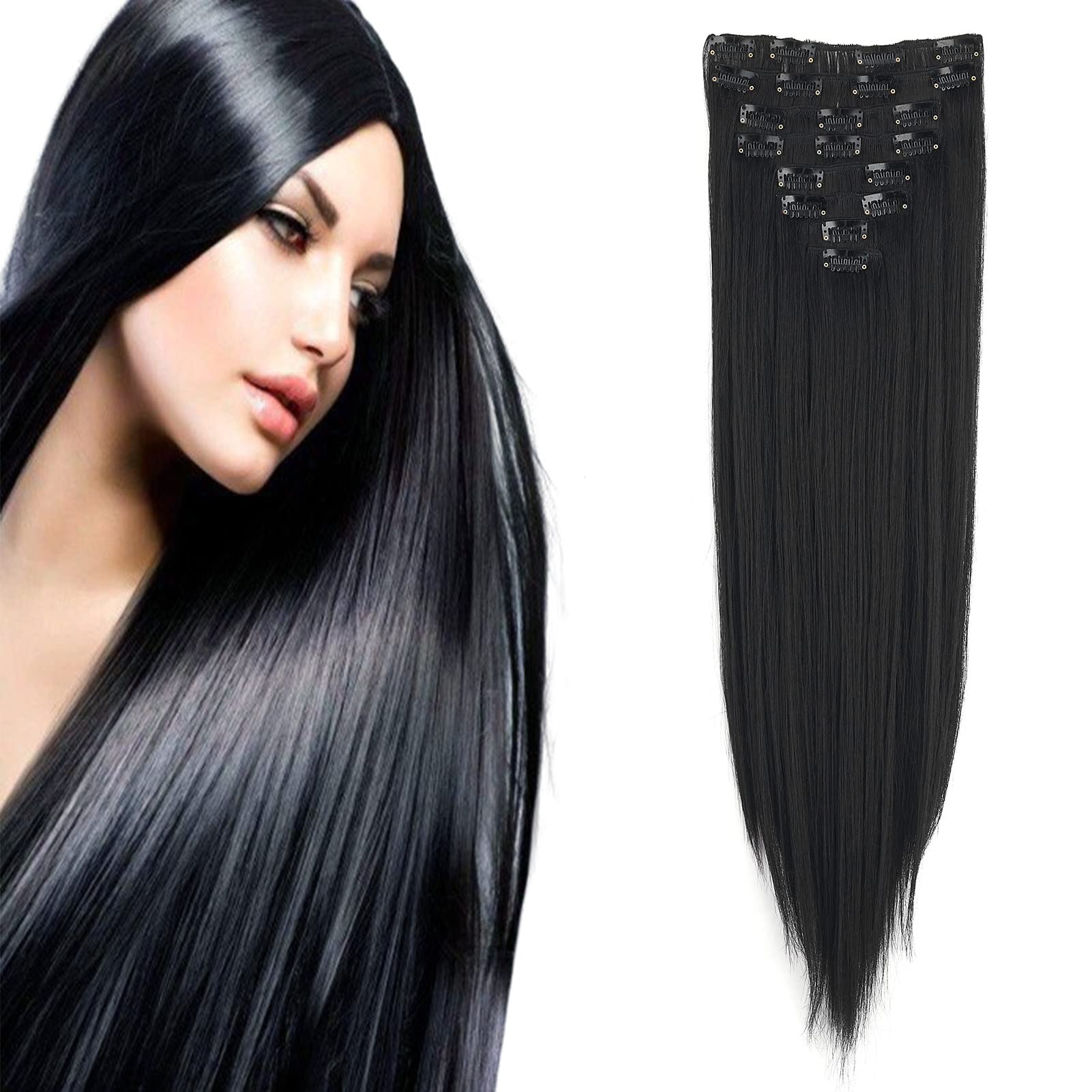 Cybelleza Brown Hair Clip in Long 24" Extensions Extension 8PCS-image-f8131697-3544-4ec6-8ea1-ab644f44b223-62165