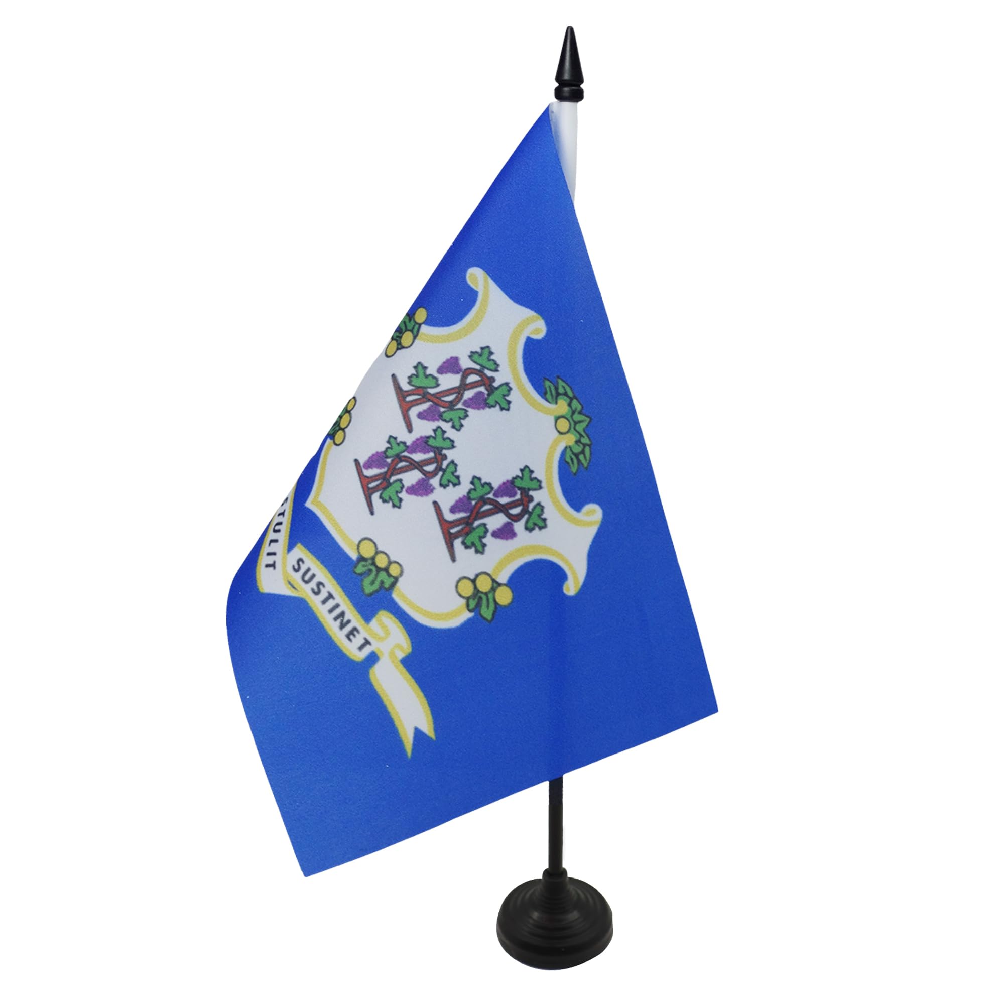 AZ FLAG - Connecticut Table Flag 5'' x 8'' 100% 21 x 14 cm 10'' Black-image-da79d512-134f-483e-b55f-ff454e2e8f9a-58031