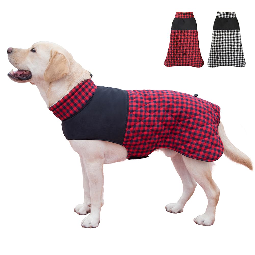 Reversible Dog Coat - Red Grid 7XL-image-45c4681e-846c-45ed-8659-1c981646ba68-114209