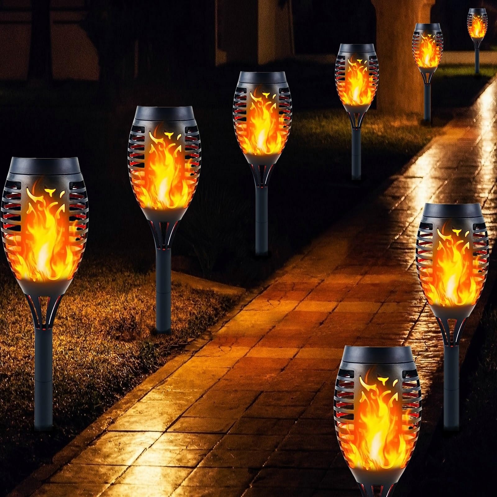 Solar Flame Garden Lights - 8 Pack Warm-image-60153246-d6f3-4efa-9c3b-391da9000602-88176