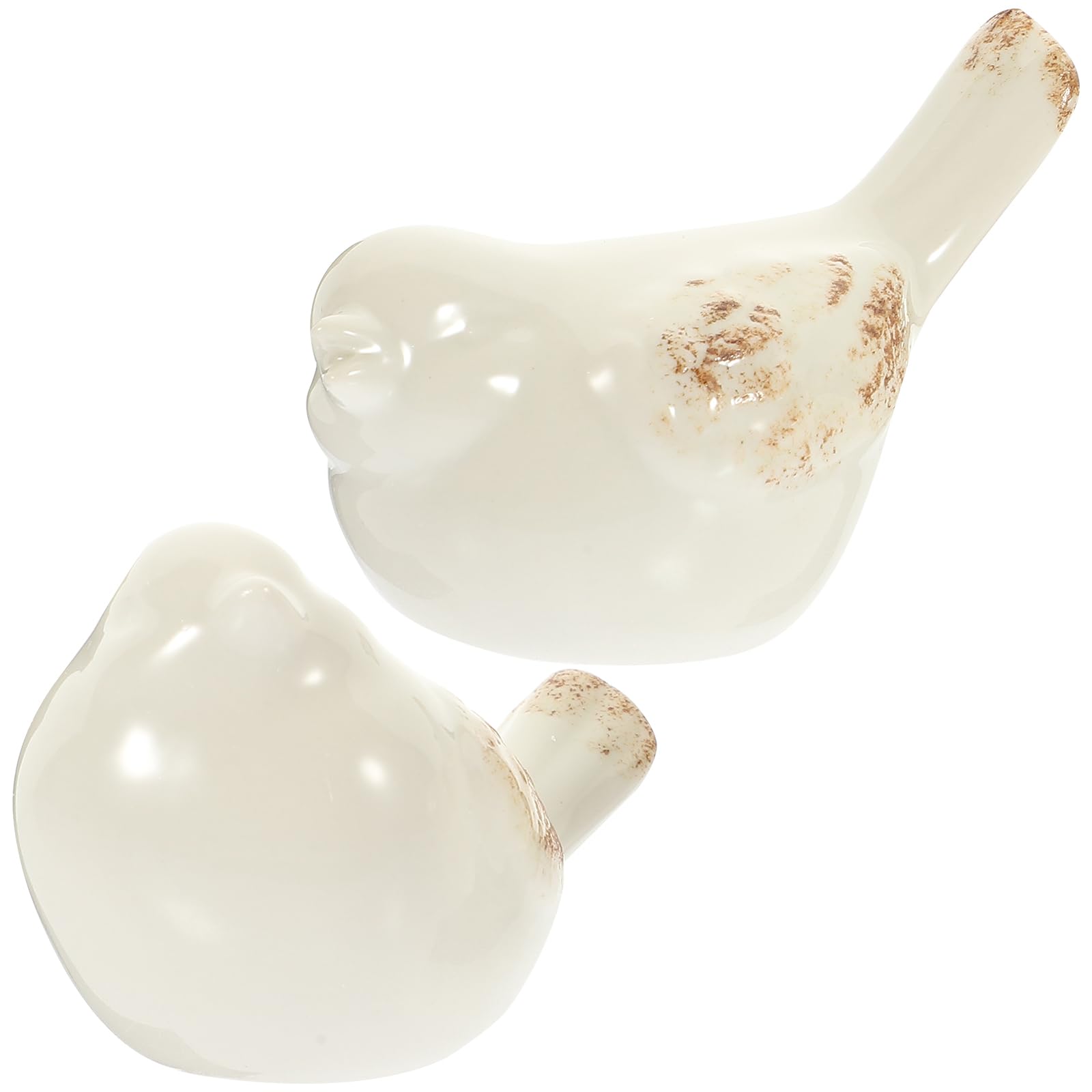Ceramic Bird Figurines Set 2PCS - White 8x5 cm-image-95c5fa30-8fd5-4c08-a554-41bd6927d756-105882