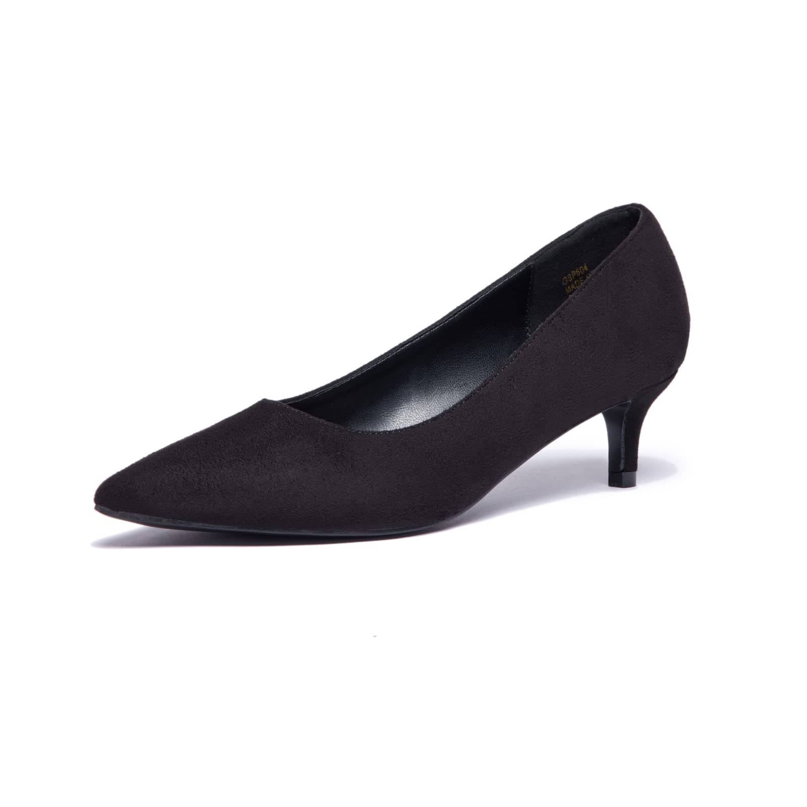 Elegant Kitten Heel Pumps - Black Suede 5.5 UK-image-a4aa4c01-f4f1-43b3-8f37-54edce868e92-88608