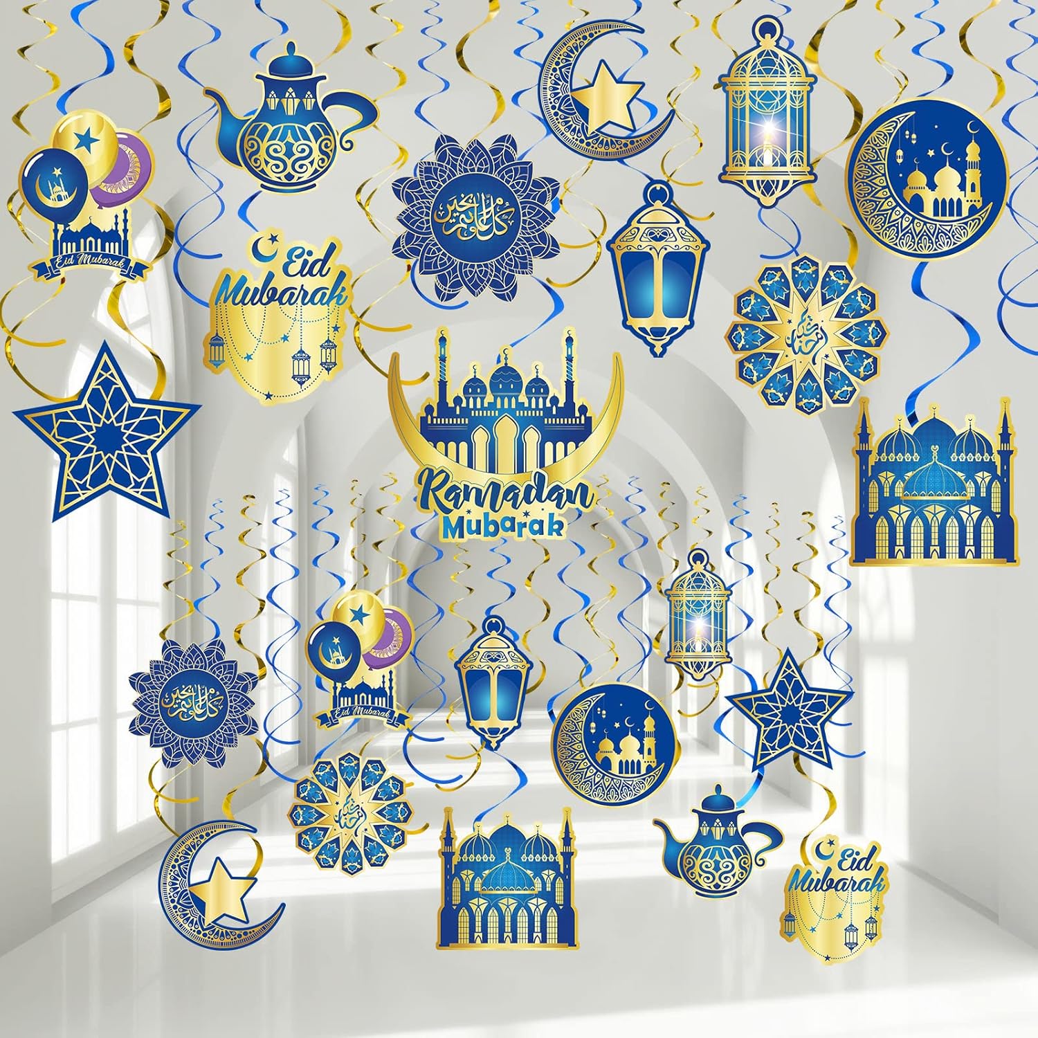 30-Piece Gold Star Moon Eid Mubarak Hanging Decorations-image-e9a83b3d-1702-4dab-87f9-373aed3218cd-52882