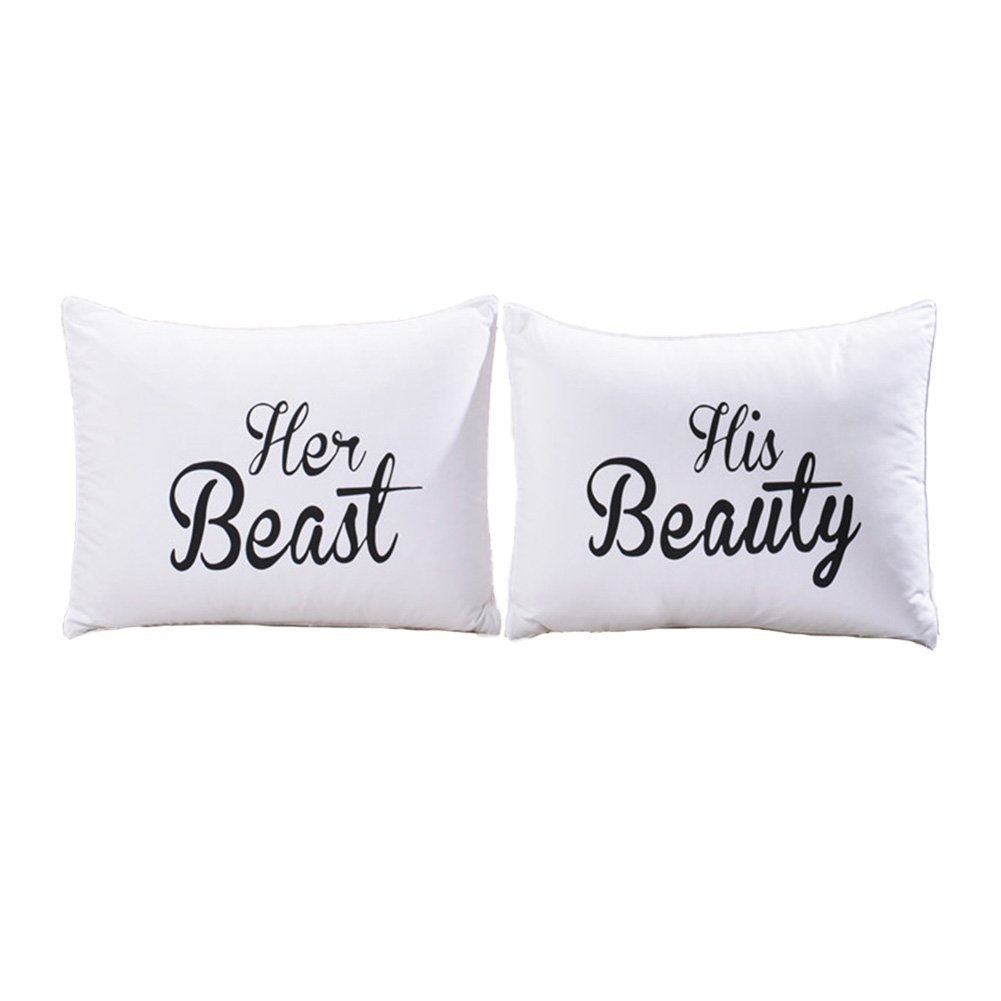 Couple Pillowcases Romantic Gift - His Beauty Her Beast Queen-image-8b6755bb-0be8-4d4d-9be5-7adaae98e772-101997
