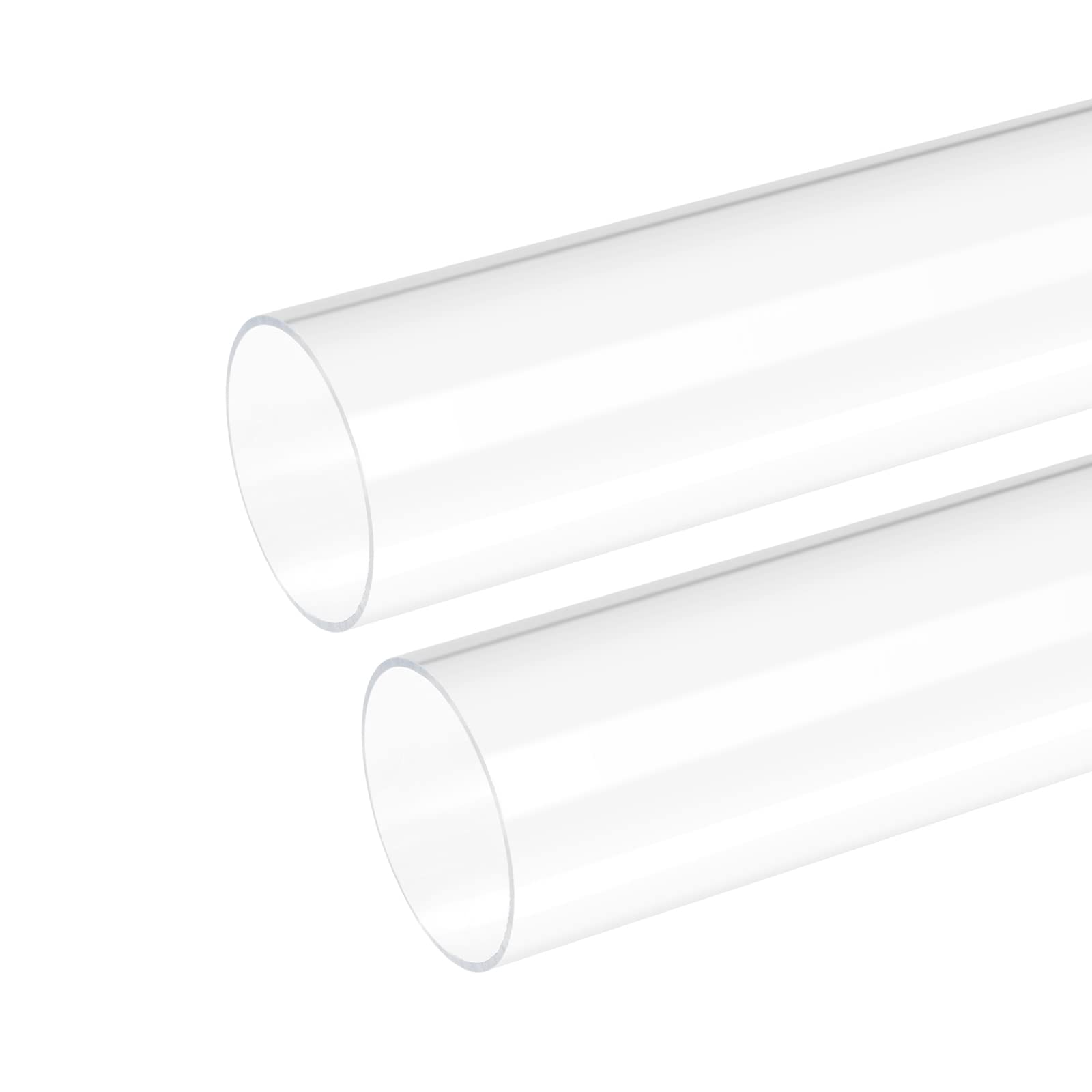 DMiotech Clear Acrylic Pipe Rigid Plastic Tubing 2pcs 56mm x 60mm 12"-image-b20d6e77-e018-4939-a5ea-6fe937b5c9a9-63225