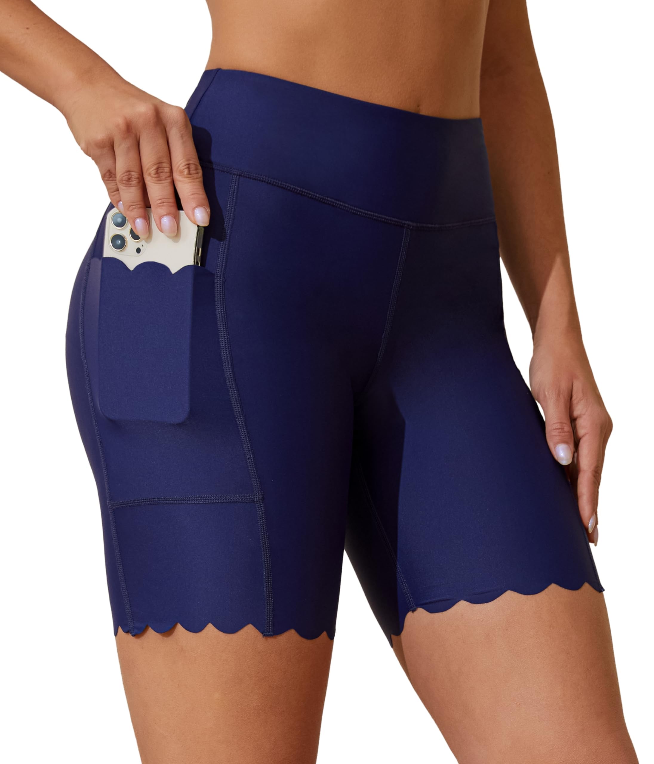 High Waisted Women's Swim Shorts with Tummy Control & Quick-Dry Fabric-image-f1e78722-365d-4bbd-8387-428e37fb6d4a-55392