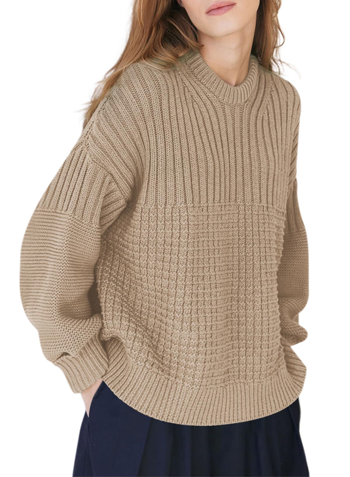 Women's Cable Knit Jumper - Smoke Grey XXL-image-447cc41a-5a71-46da-8f97-825559fb3dc2-96582