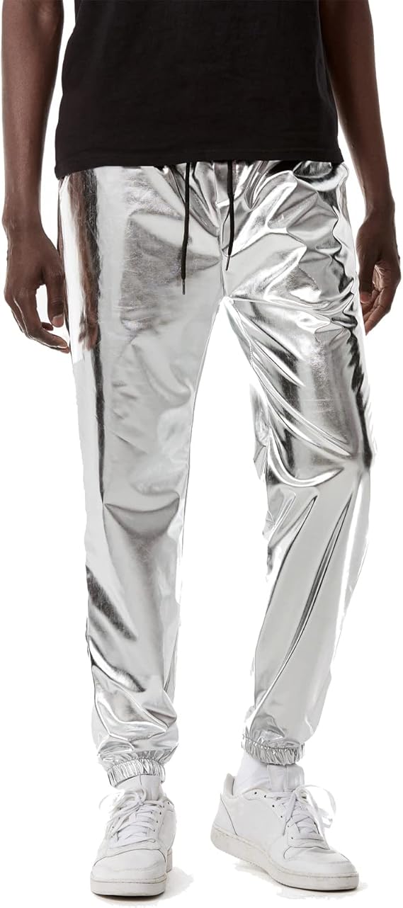 Metallic Jogger Sweatpants - Silver Medium-image-9b41ce25-8b68-482b-aebf-aabd0070b042-93586