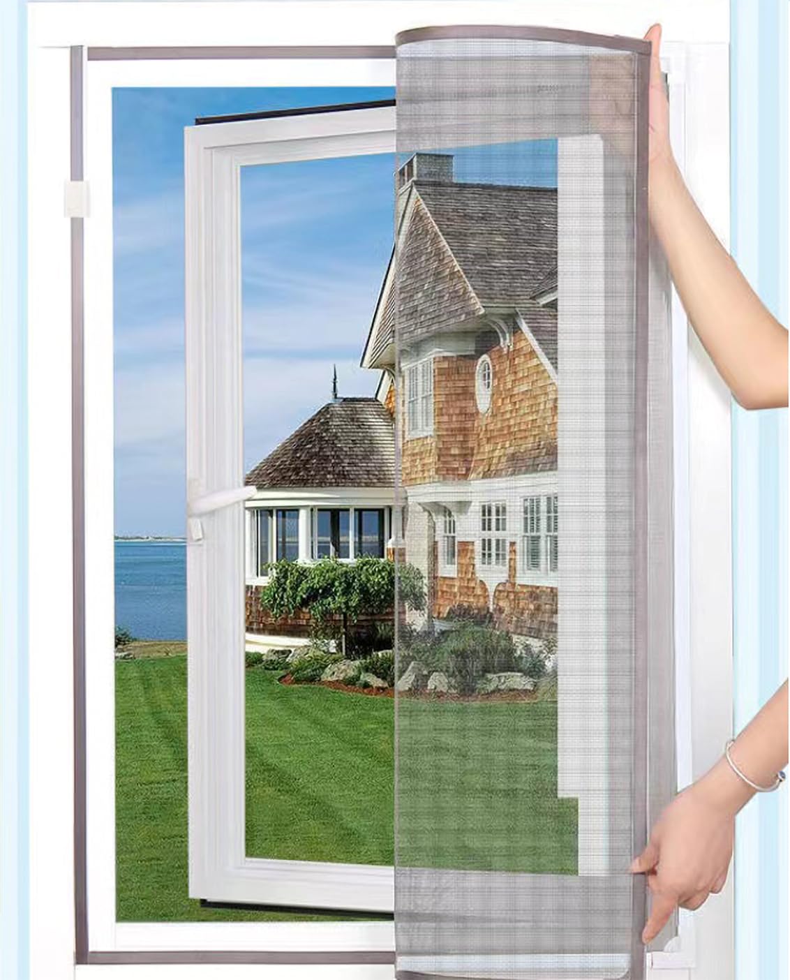 Adjustable Magnetic Window Screen Insect Mesh 80x100 - DIY Fly Screen to Keep Bugs Out-image-ecf94035-296b-4dee-9db5-d4f32f05a640-59991
