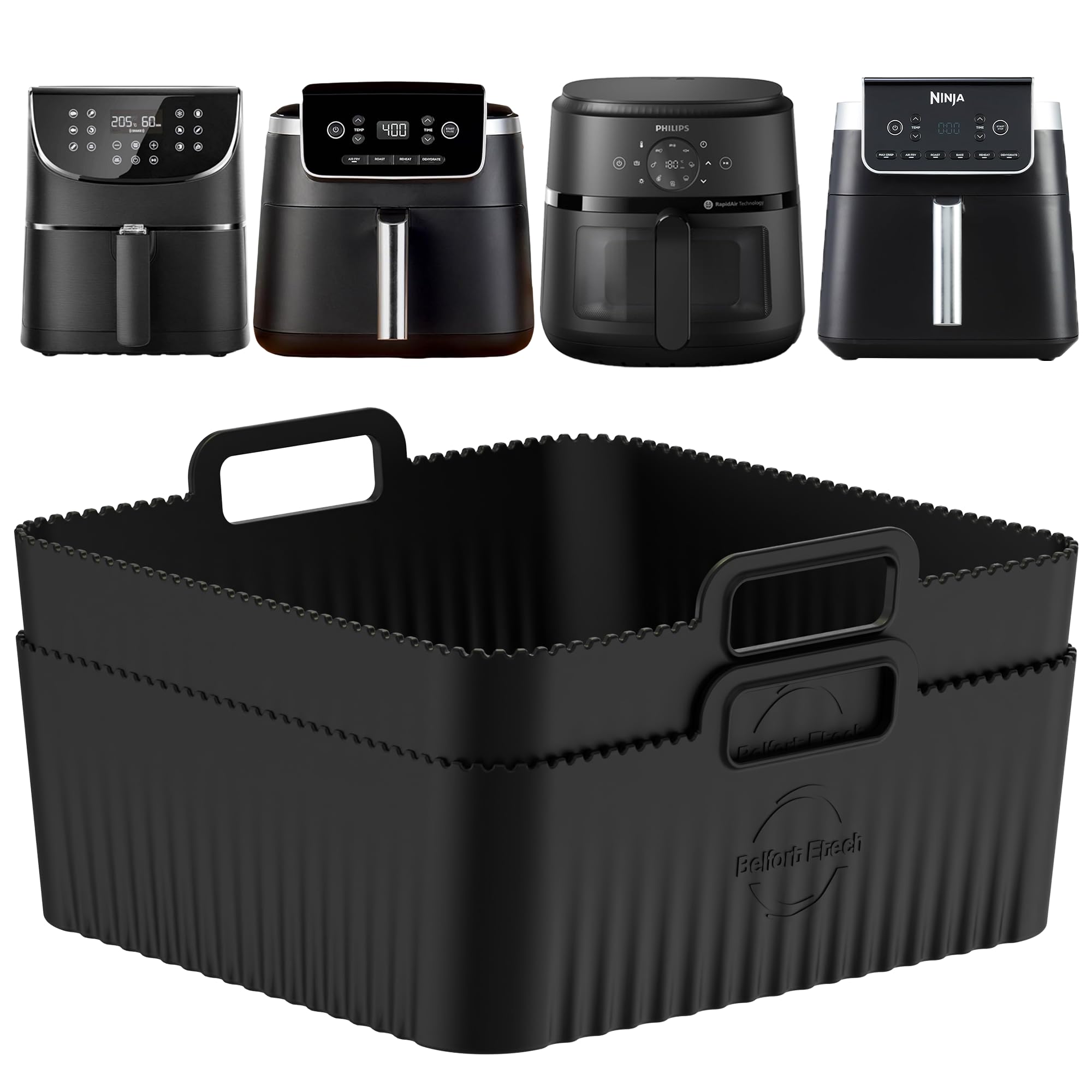 Premium Square Air Fryer Accessories for Cosori, Ninja & Philips | 2.5mm Thick Liner, 8mm Silicone Lines-image-8ce43ca8-58de-4dae-a04f-321649bcb27a-68275