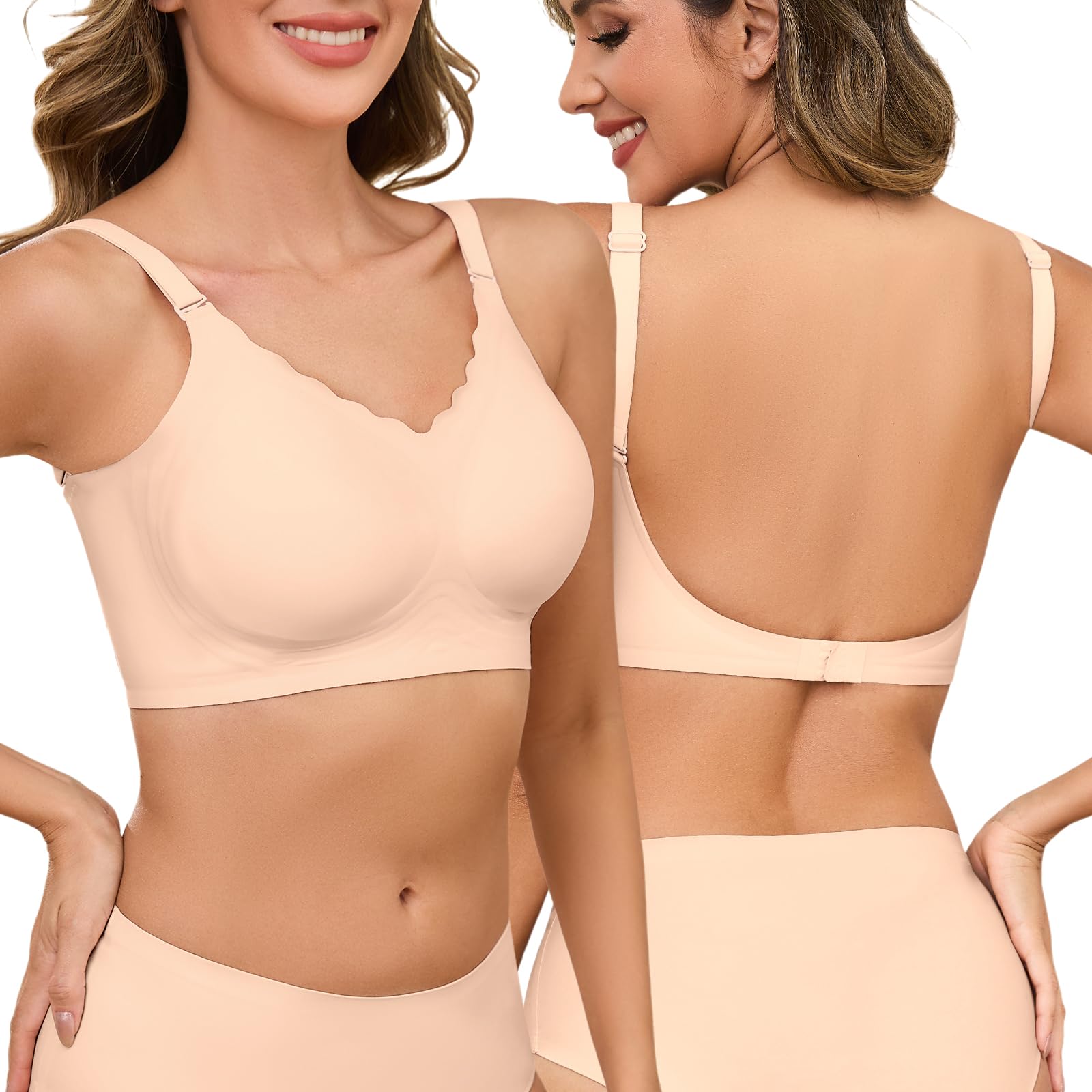 Lonya Low Back Bra for Women Backless Bras Invisible Seamless Sexy-image-63a8e09d-2347-4352-b9d3-77f42935278a-55113