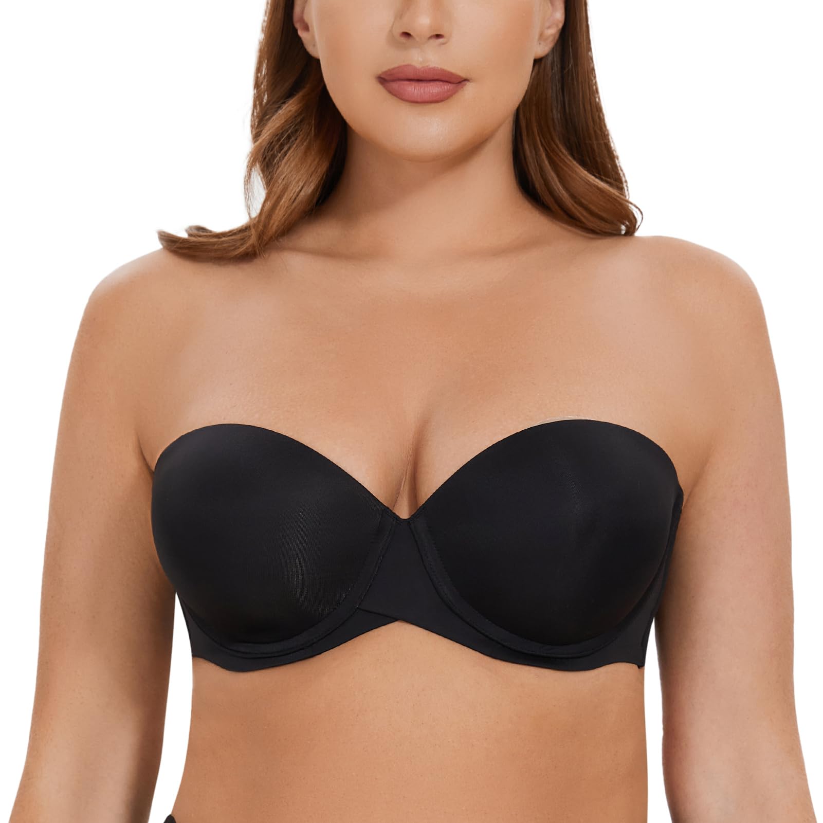 Women's Strapless Push Up Bra - Black 32D-image-87db3829-b5f4-4b7e-a7ea-58249aaed887-116197