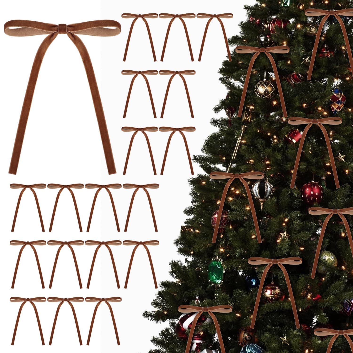 Christmas Velvet Bows, Vintage Style Velvet 30Pcs Decor,5x7 Inches-image-8a83ab14-2d54-4275-914a-37e3f4b9a3ac-59179
