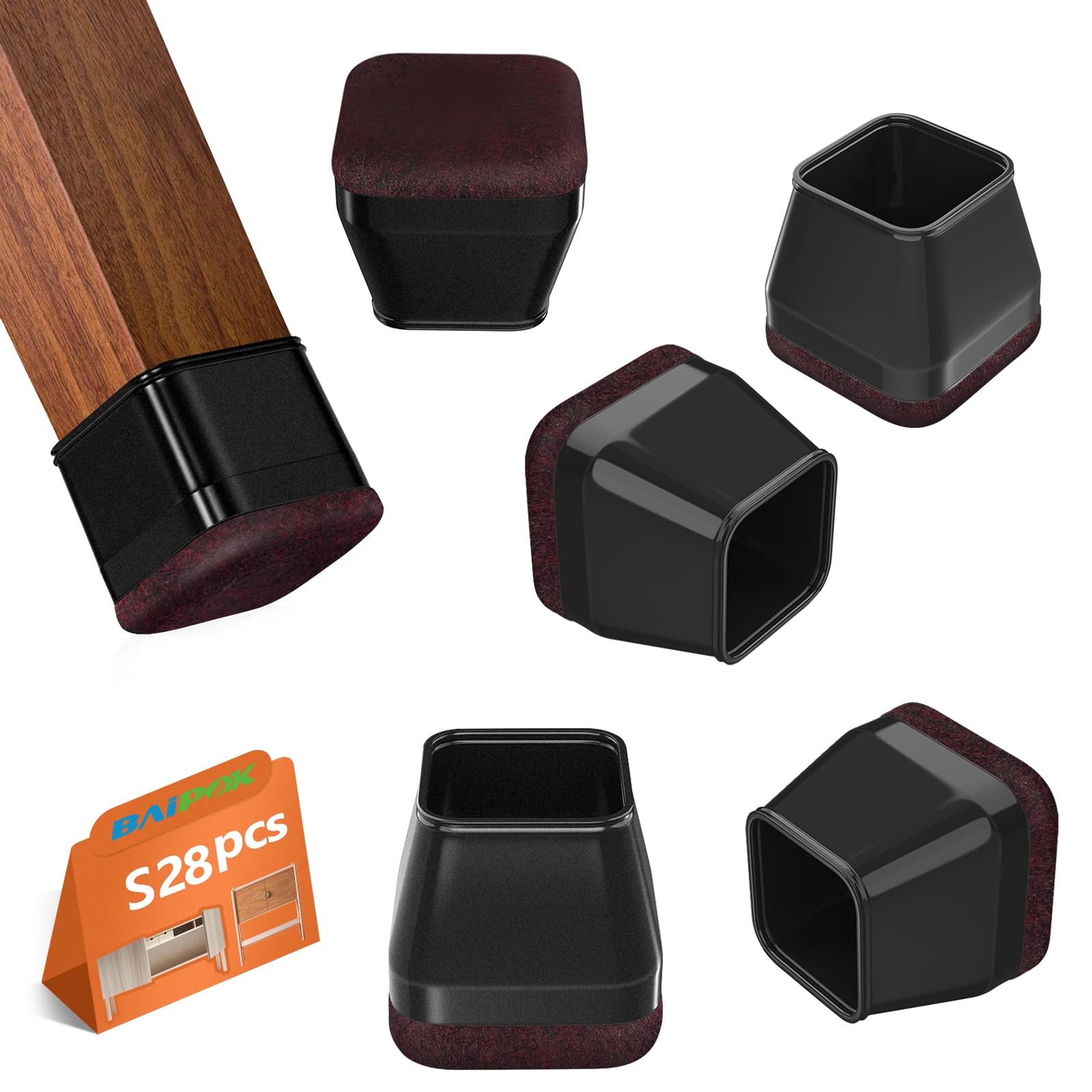 Chair Leg Floor Protectors - Dark Red S(23-29mm)-image-b1ba3d5d-446c-46b8-be0d-4802f5f863c5-119741