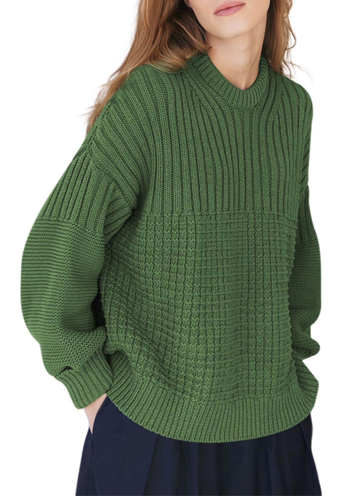 Women's Cable Knit Jumper - Vineyard Green S-image-14c9c620-3de4-4335-85c8-37508a24501f-94328