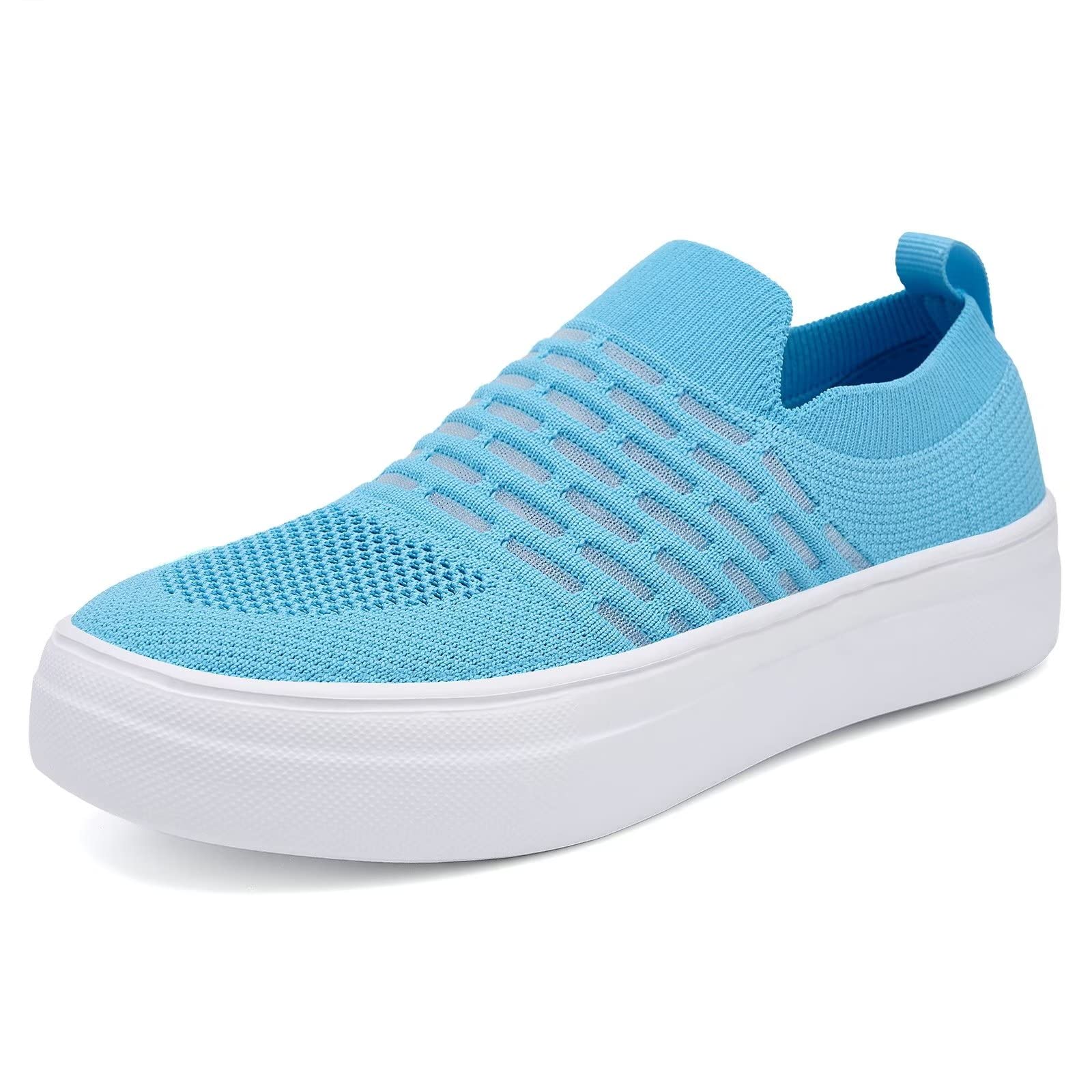 Wryweir Women’s Lightweight Fashion Casual Walking Shoes,8 Blue