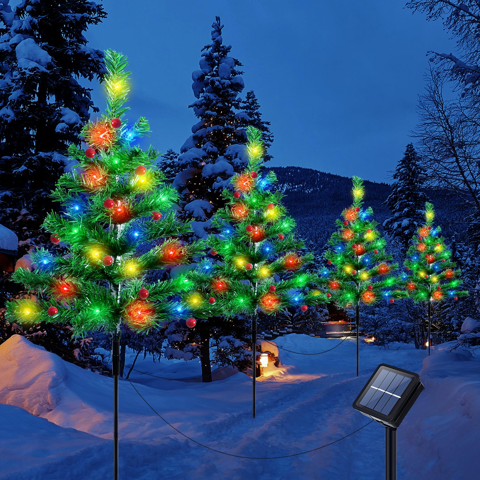Solar Christmas Tree Lights 80 LEDs - Green 38cm-image-2bec487a-181a-43a3-a158-26d04bd1bb41-104255