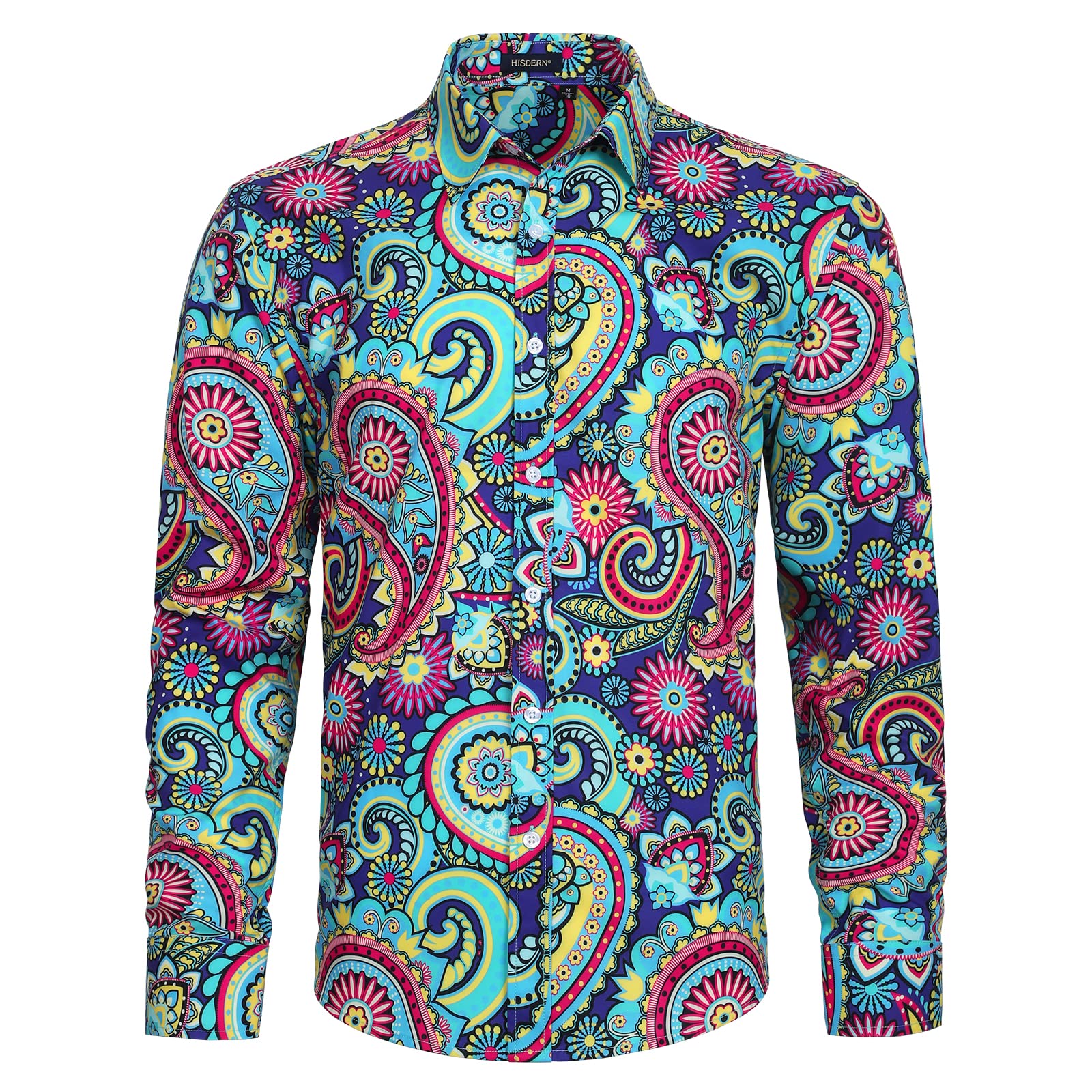 Men's Paisley Floral Shirt - Blue/Pink S-image-7d1b78e8-c91a-49a7-9949-1e3b94948db6-102559