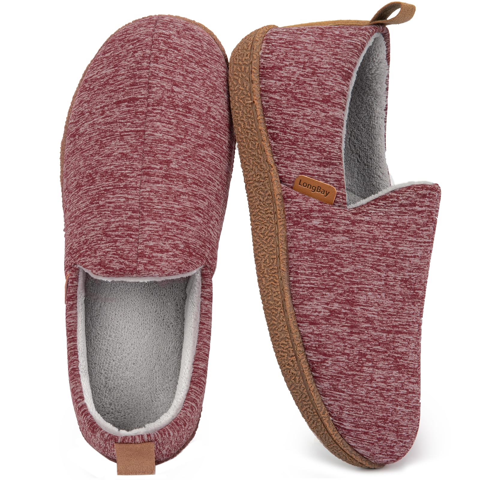 LongBay Women's Memory Foam Slippers Cozy Brushed Jersey 9-10-image-1f579b95-1e7c-47bb-9a7a-a80233d885ee-53304