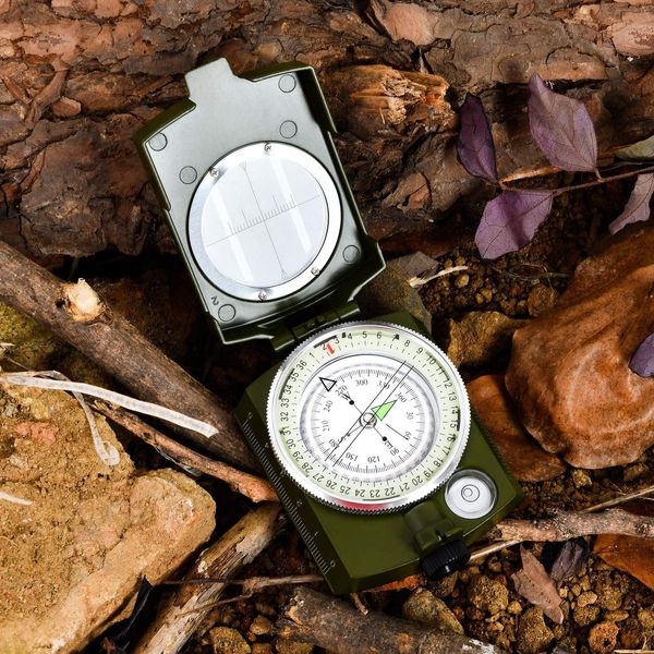 Lot De 2 Boussoles Militaires Kyrio K4580 – Étanches, Avec Prismes, Sifflets, Clinomètre – Randonnée, Camping, Survie