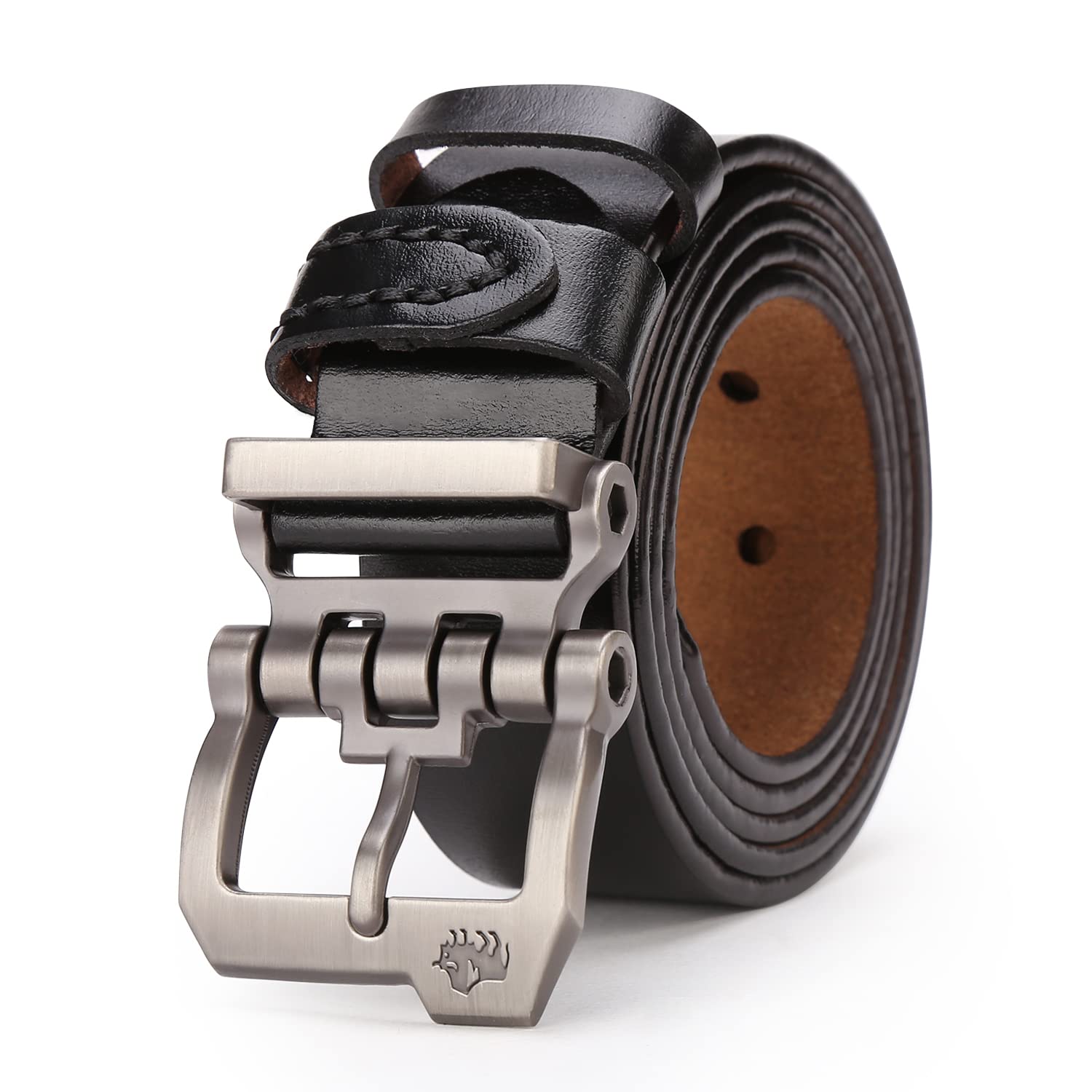 Men's Leather Belt Heavy Duty Buckle - Black 125cm/41"-43"-image-3df562e9-dc12-4ef3-b22c-5cc3383a7f6f-90317