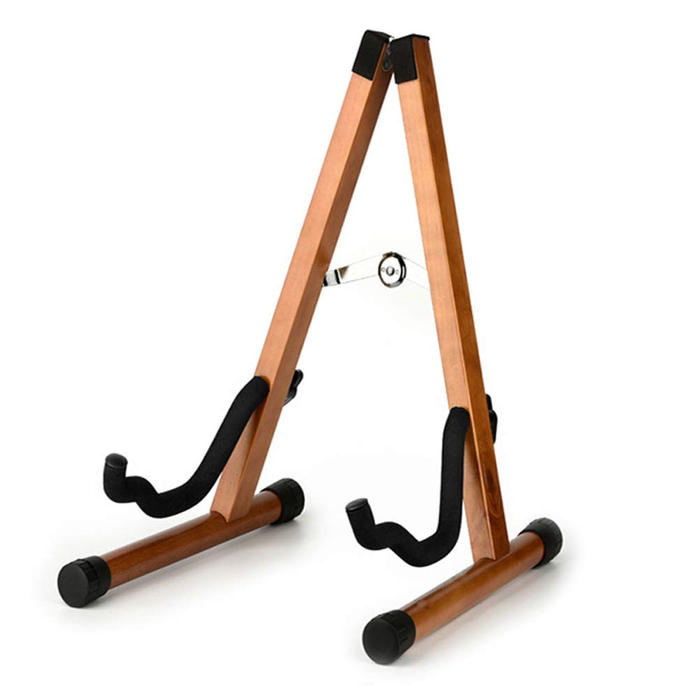 Wooden Guitar Stand Folding A-Frame - Dark Wood Colour-image-3d5be5d6-89d4-4e62-942f-864bfe685d71-96124