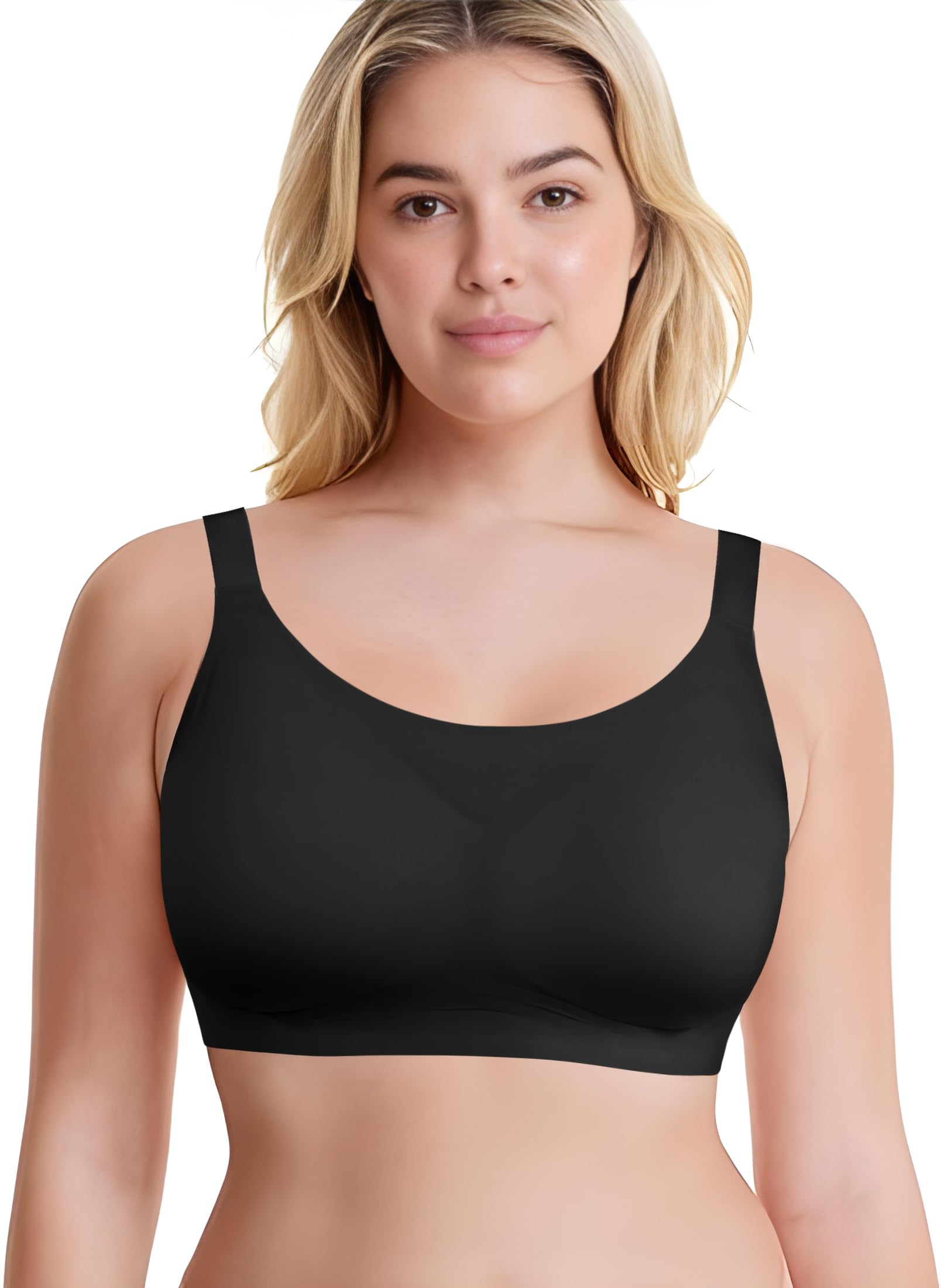 SHEKINI Women's Plus Size Bra Wireless Full Seamless Black, Small-image-29a88a9b-2767-49da-96ce-1640c6cc6472-58938