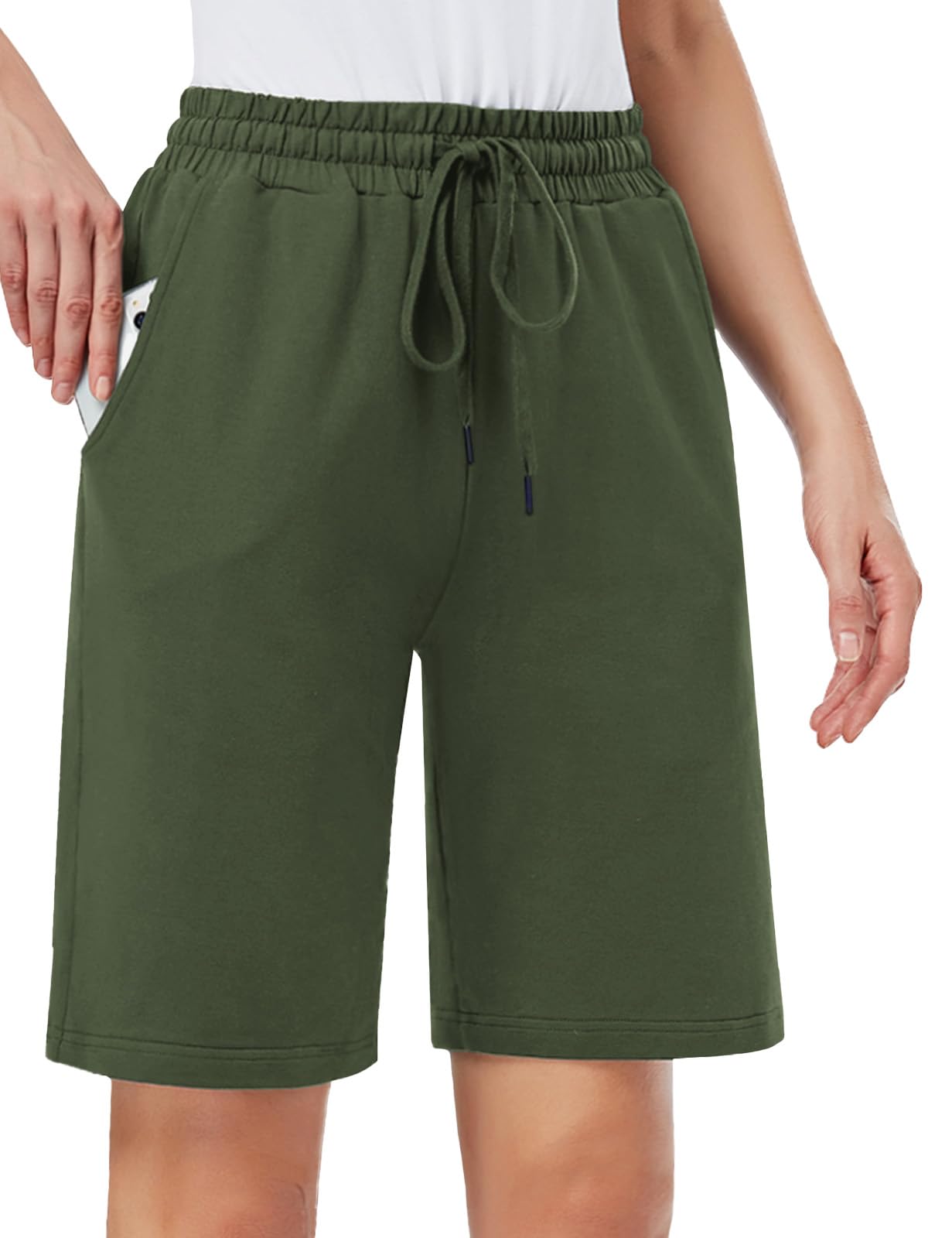 Women's Bermuda Shorts Drawstring - Green XS-image-37312227-7f05-4fc9-927f-758ba3b40652-107011