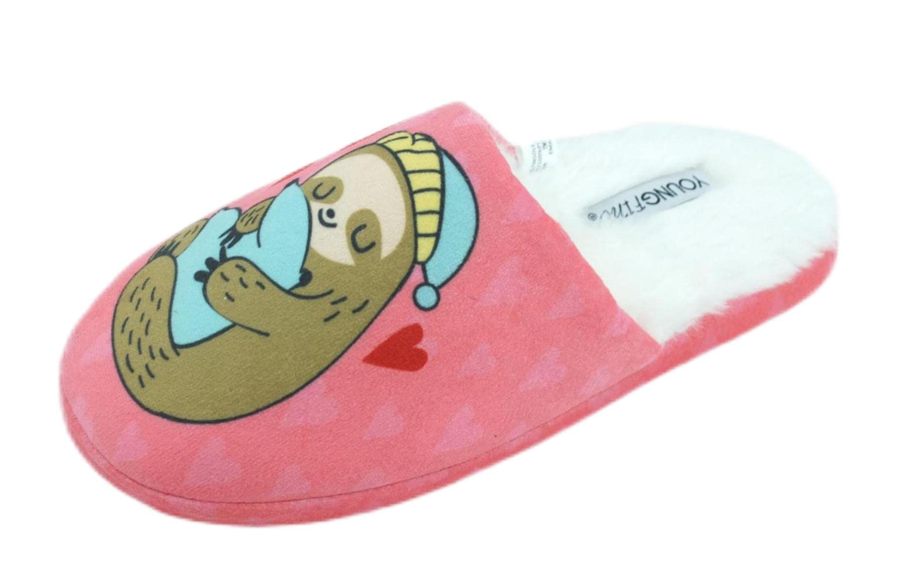 Women's Sloth Plush Slippers - Pink UK 6/7-image-21e0e569-529c-4481-8499-7344f58ec839-95821