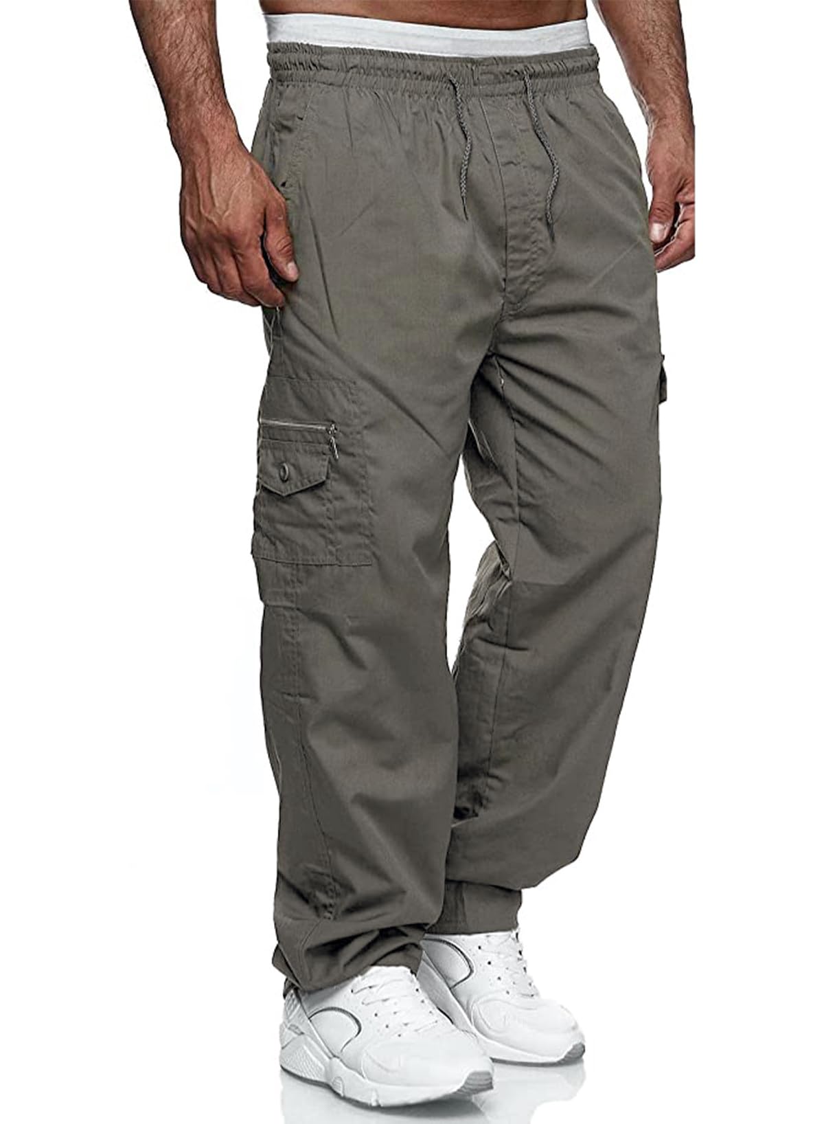 Men's Cargo Trousers - Grey XL-image-358f7785-ba04-4292-ad8a-c3570737b110-91746
