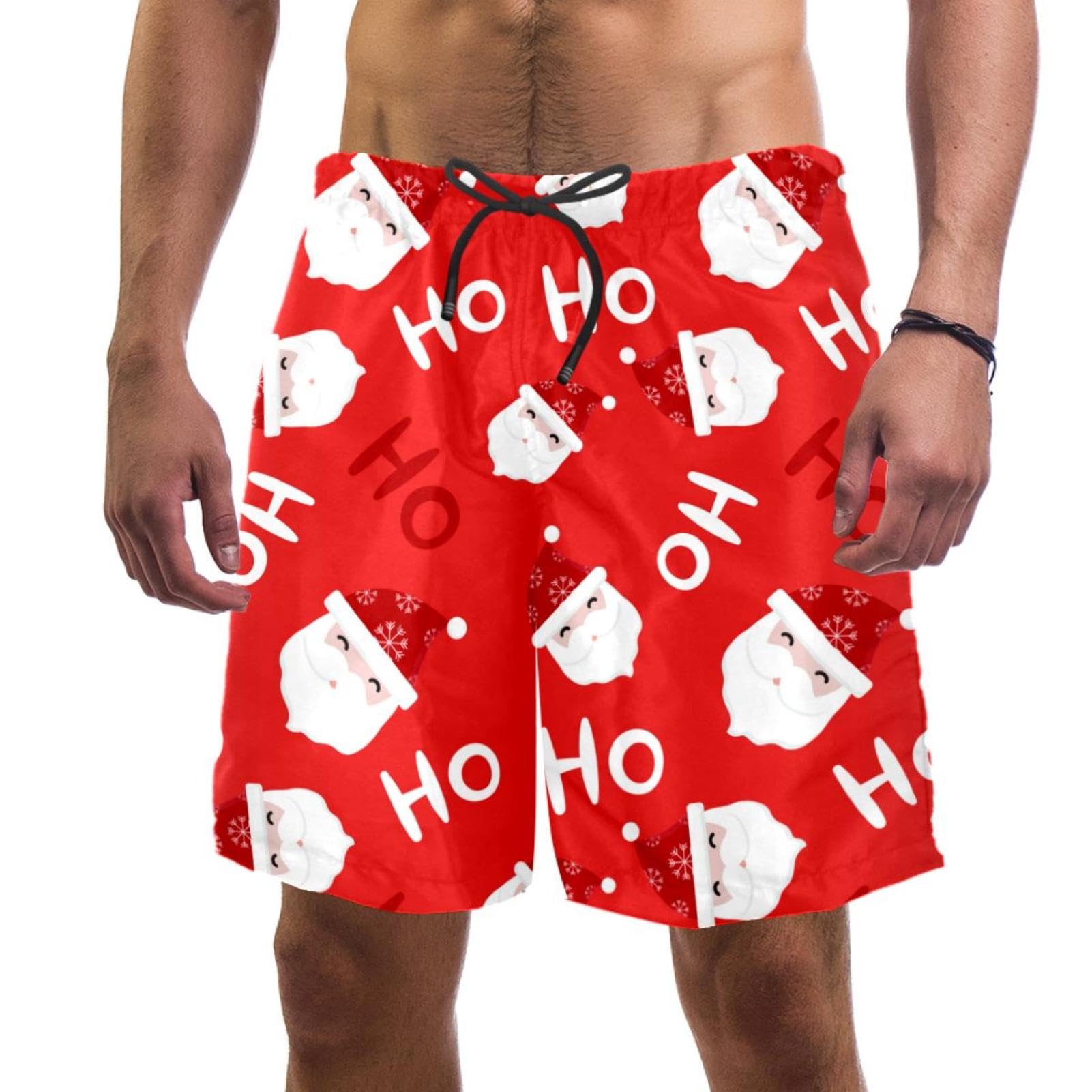 Men's Quick Dry Swim Trunks - Santa Claus Hohoho XXL