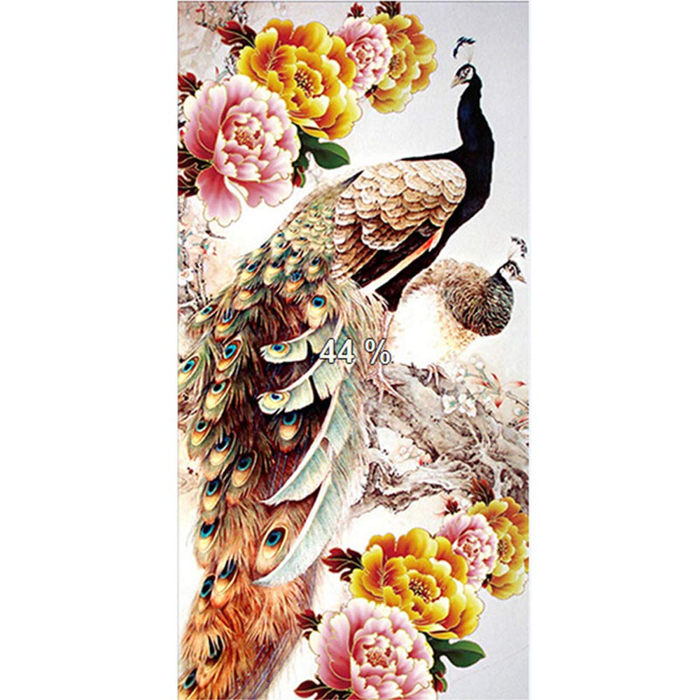 DIY 5D Diamond Painting Kit - Peacock Rhinestone Embroidery, Full Drill, 30x55cm, Unisex, All Seasons-image-730f45bc-6f50-4aef-abe3-915de9af8b7c-57115