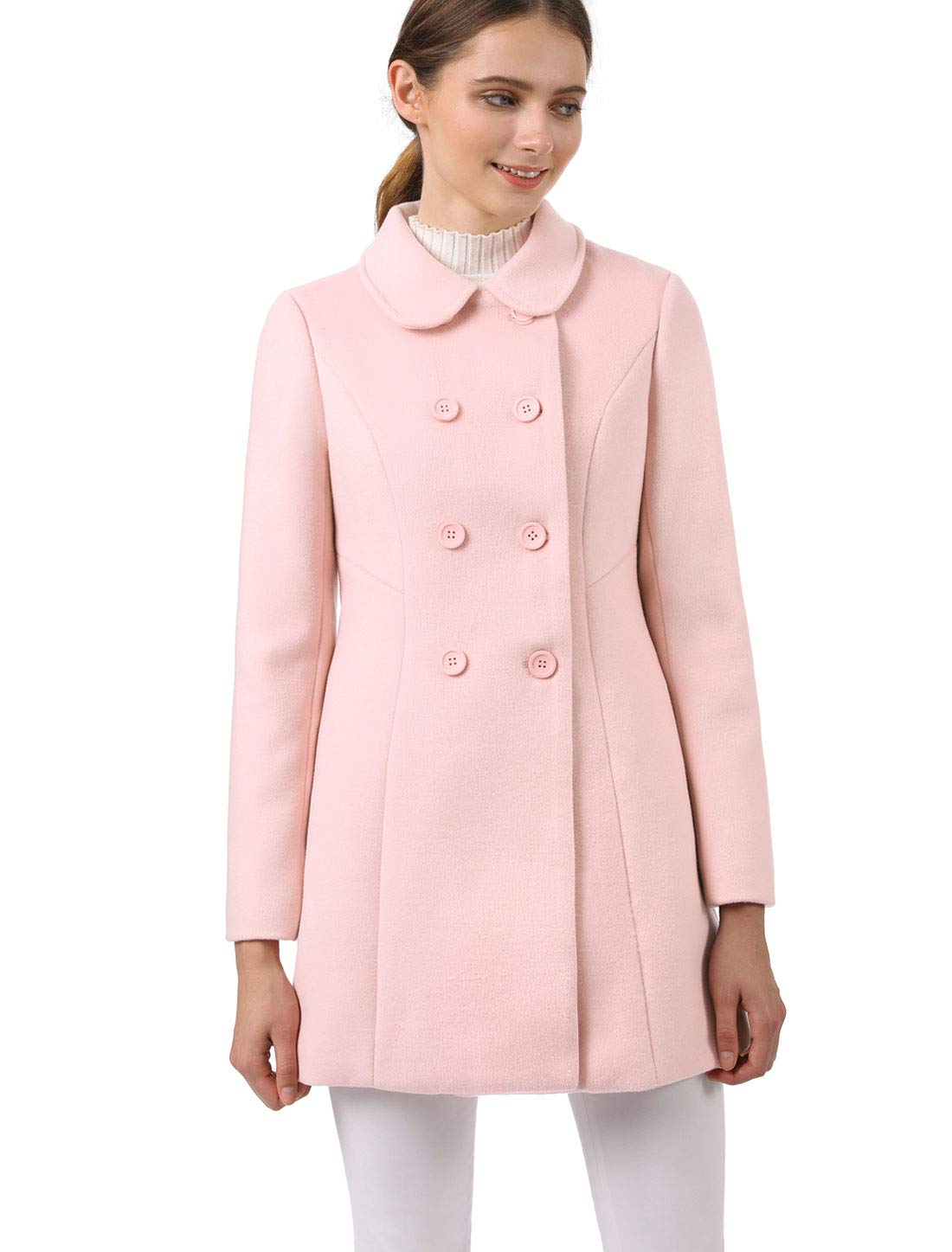 Women's Double Breasted Trench Coat - Pink L-image-a667423f-c7d1-45d3-8d0e-1724af66440c-96721