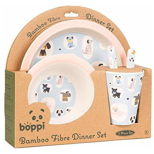 Boppi 5-Piece Bamboo Eco Friendly Children?S Dinnerware And