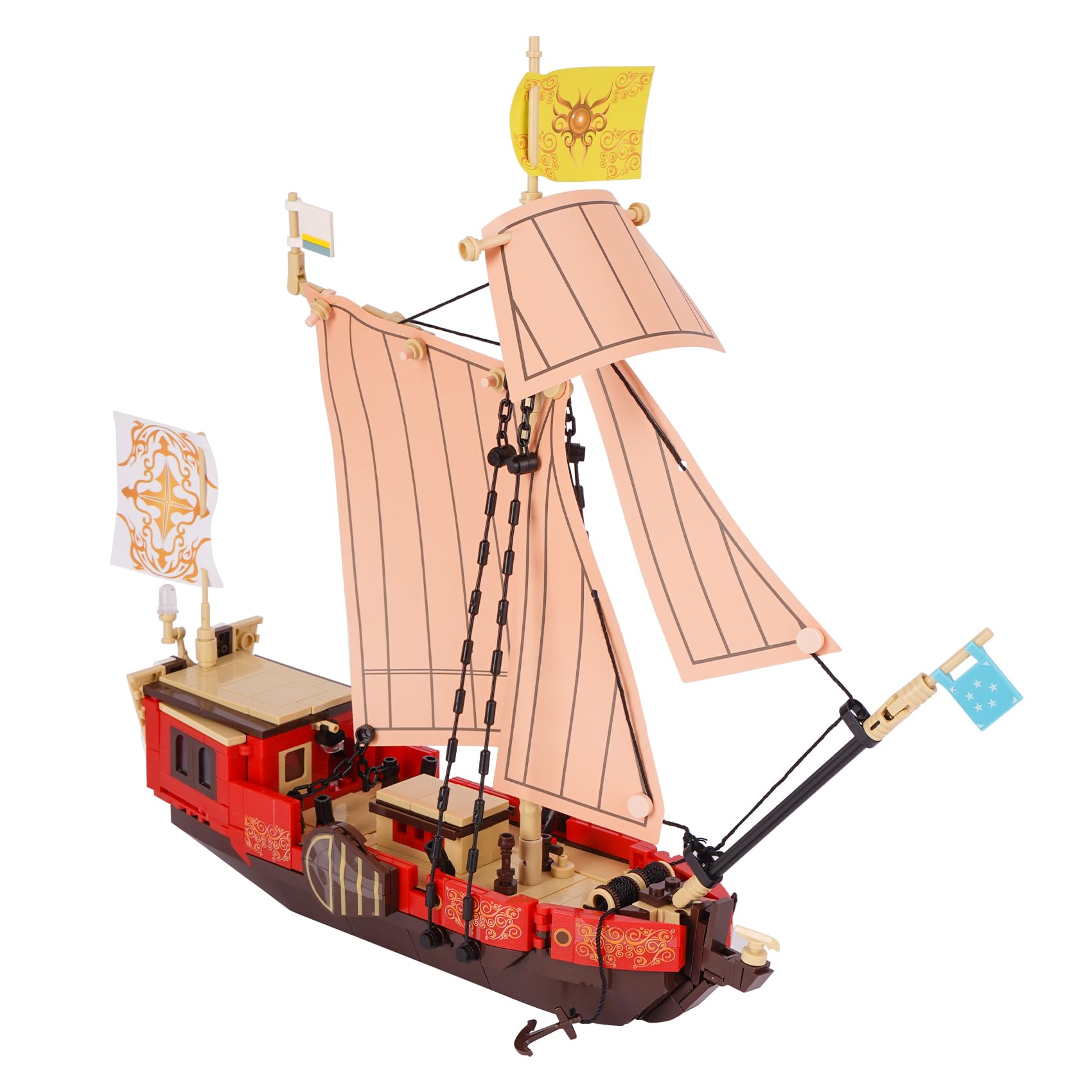 Imaginative Royal Yacht Building Set - 495pcs Sailboat Model with Movable Parts for Kids 6+-image-c7d02fff-732b-4f4f-bad6-e50f141ff80b-68202