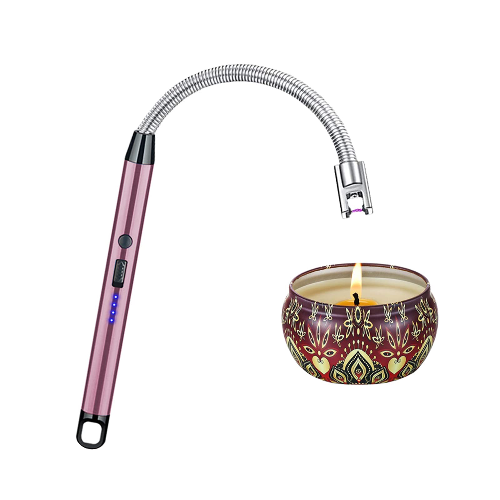 SKRFIRE Candle Lighter,Electric Lighter Rechargeable Cooking (Pink)-image-c51313fd-7fef-41f1-a684-cab66c349fc2-63278