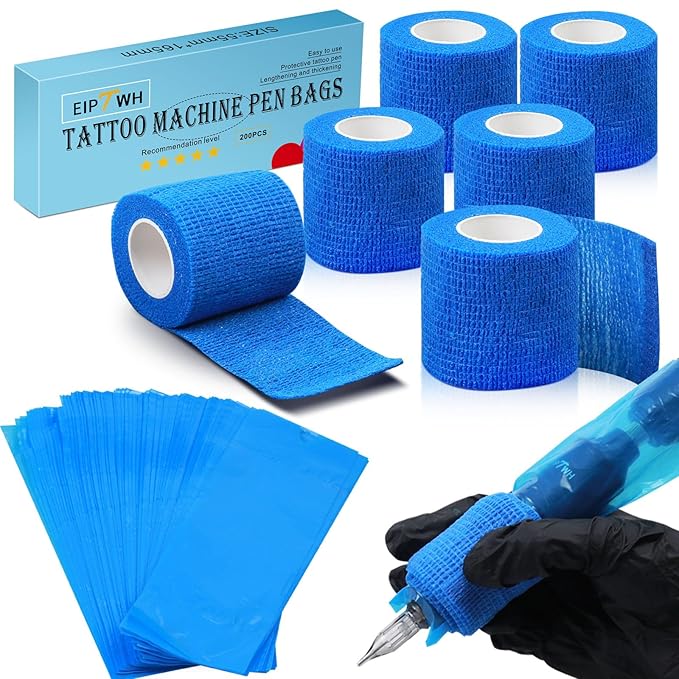 200PCS Blue Tattoo Pen Covers & 6PCS Grip Tapes-image-785cdbf7-8ac7-403b-a9d7-1cc7e991f6d3-56399