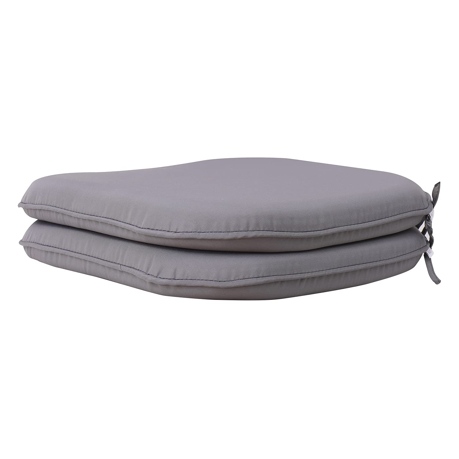 Garden Chair Cushions Pack of 2 - Light Grey Round-image-63cca7e0-3637-42ca-add0-4d5882da92c9-121864