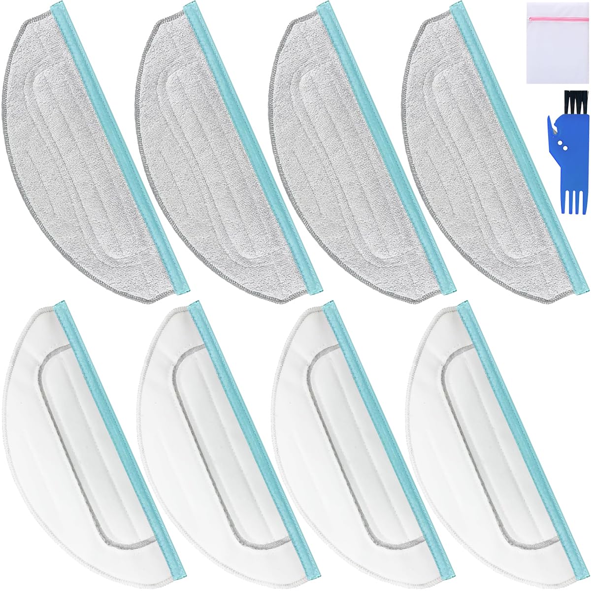 Mop Pads Kit for Yeedi CC/Cube - White 8 Pack-image-fdf6bec5-4e9b-48d8-a2ae-98fa5d002751-121901