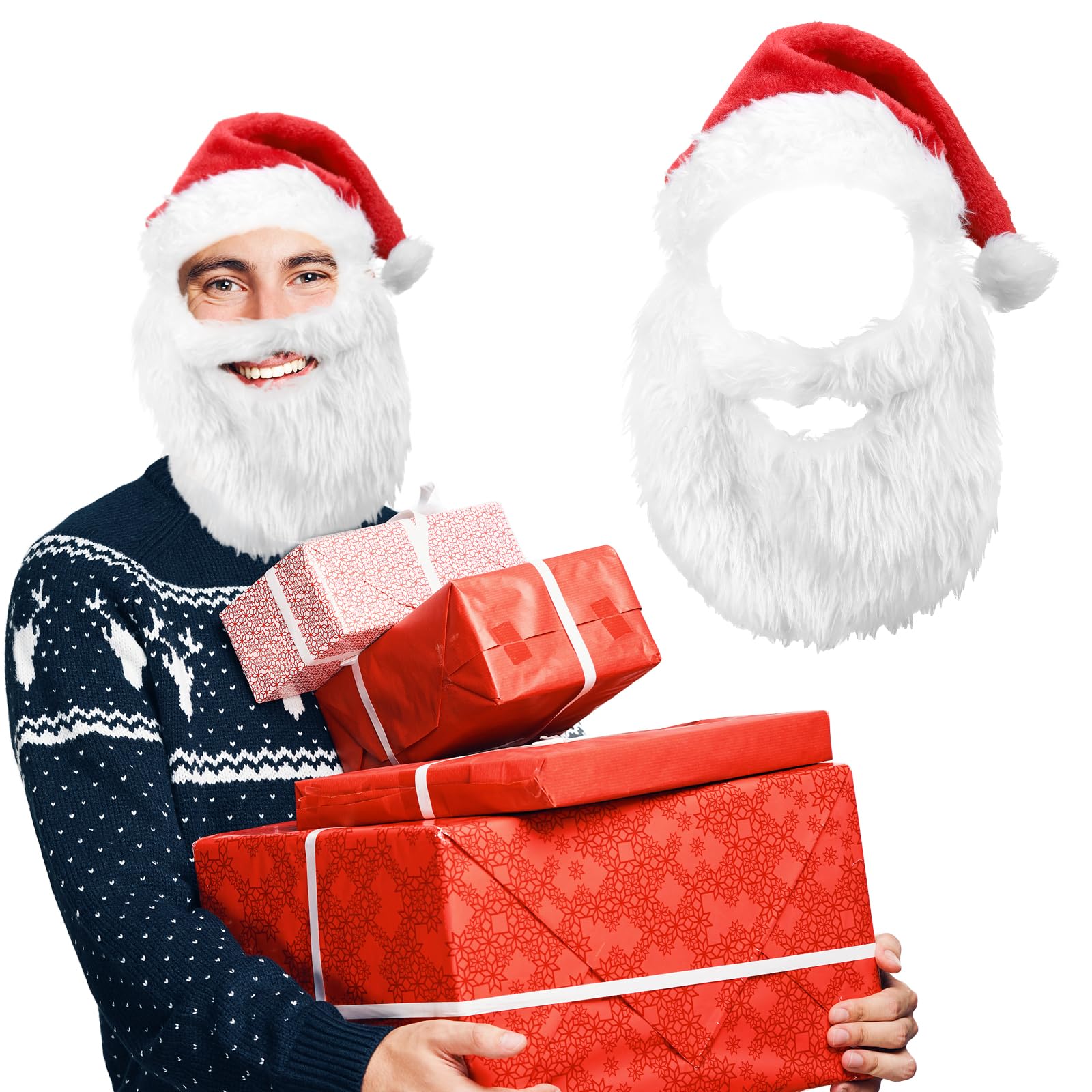 Santa Latex Beard Mask with Hat - Santa Mask-B-image-a1137442-bdde-458d-a150-ab030f284492-110695