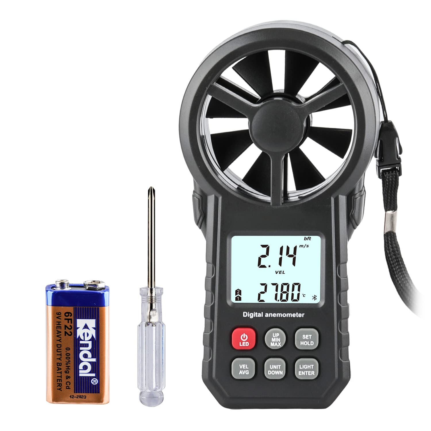 Digital Anemometer Bluetooth Wind Gauge - Black APP Version-image-4f54ad68-19d0-4425-8e22-4e9fe3cb1542-110930