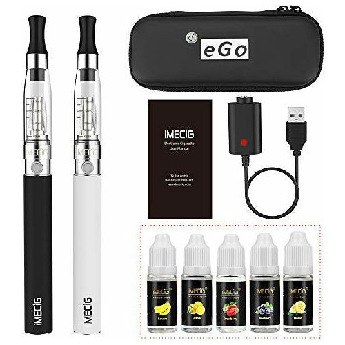 IMECIG 2 Pack Ego CE4 E Cigarette Starter Kit, 1100mAh Rechargeable Batte